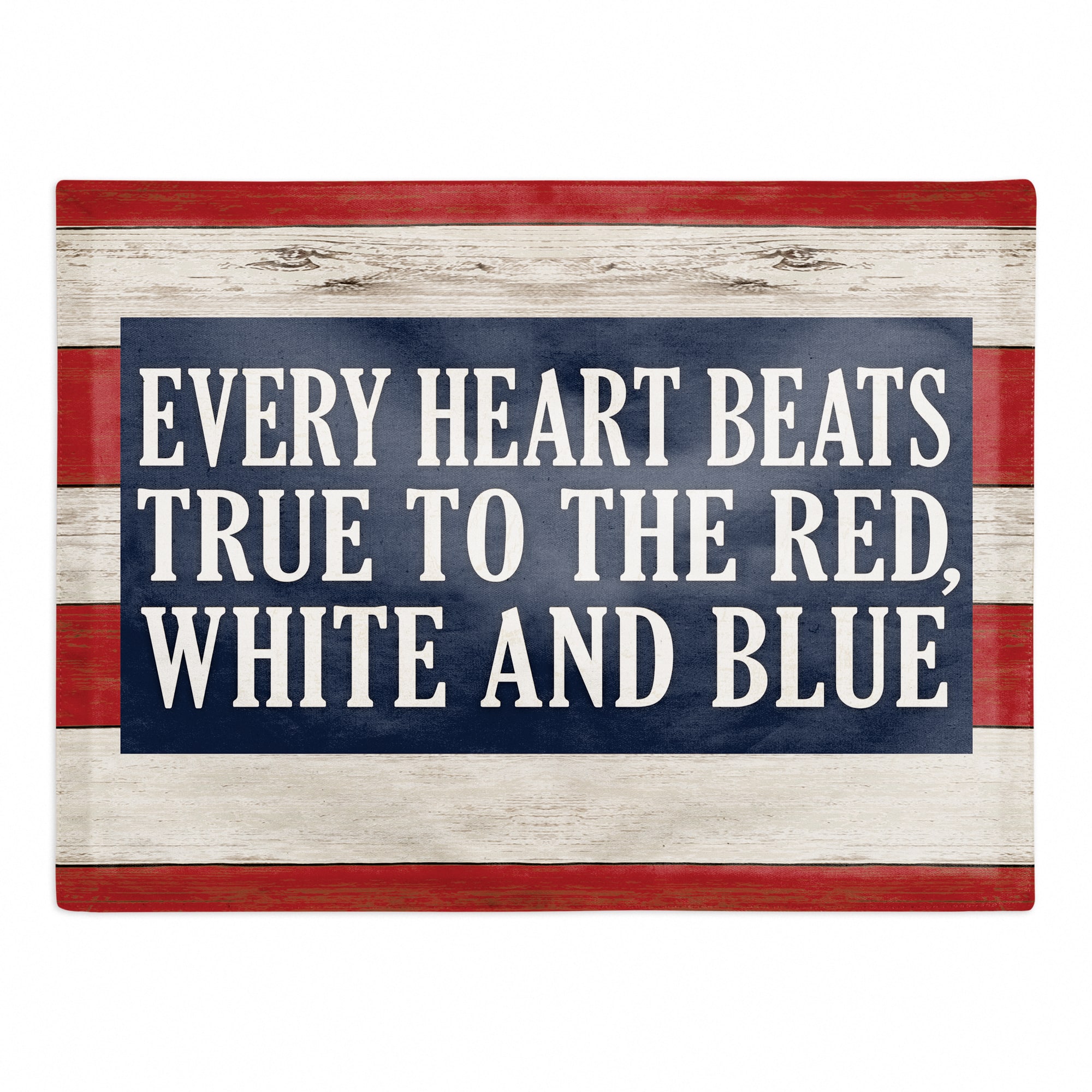 Every Heart Beats True to the Red White Blue Twill Placemat