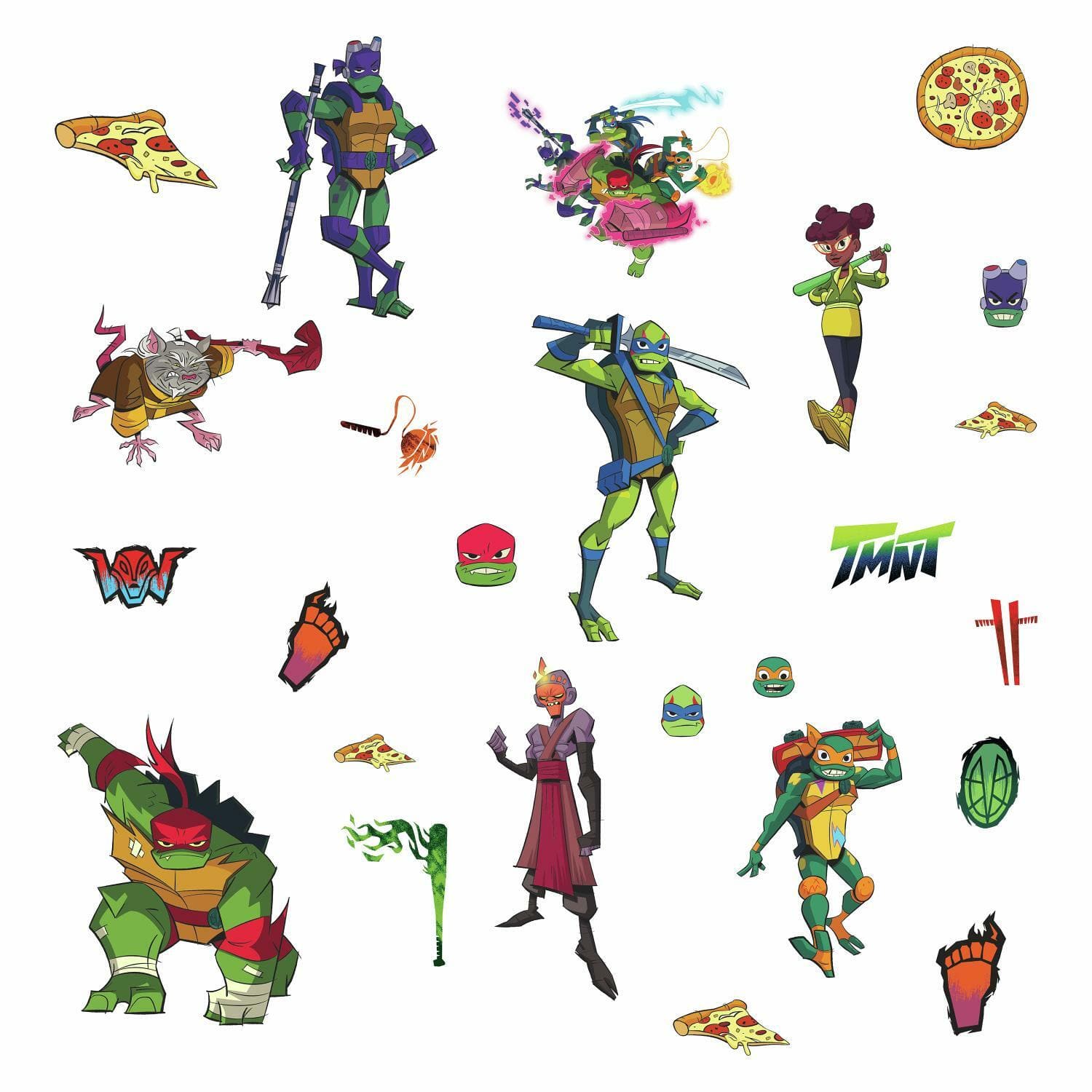Teenage Mutant Ninja Turtles Cartoon Vinyl Sticker Decal WALL