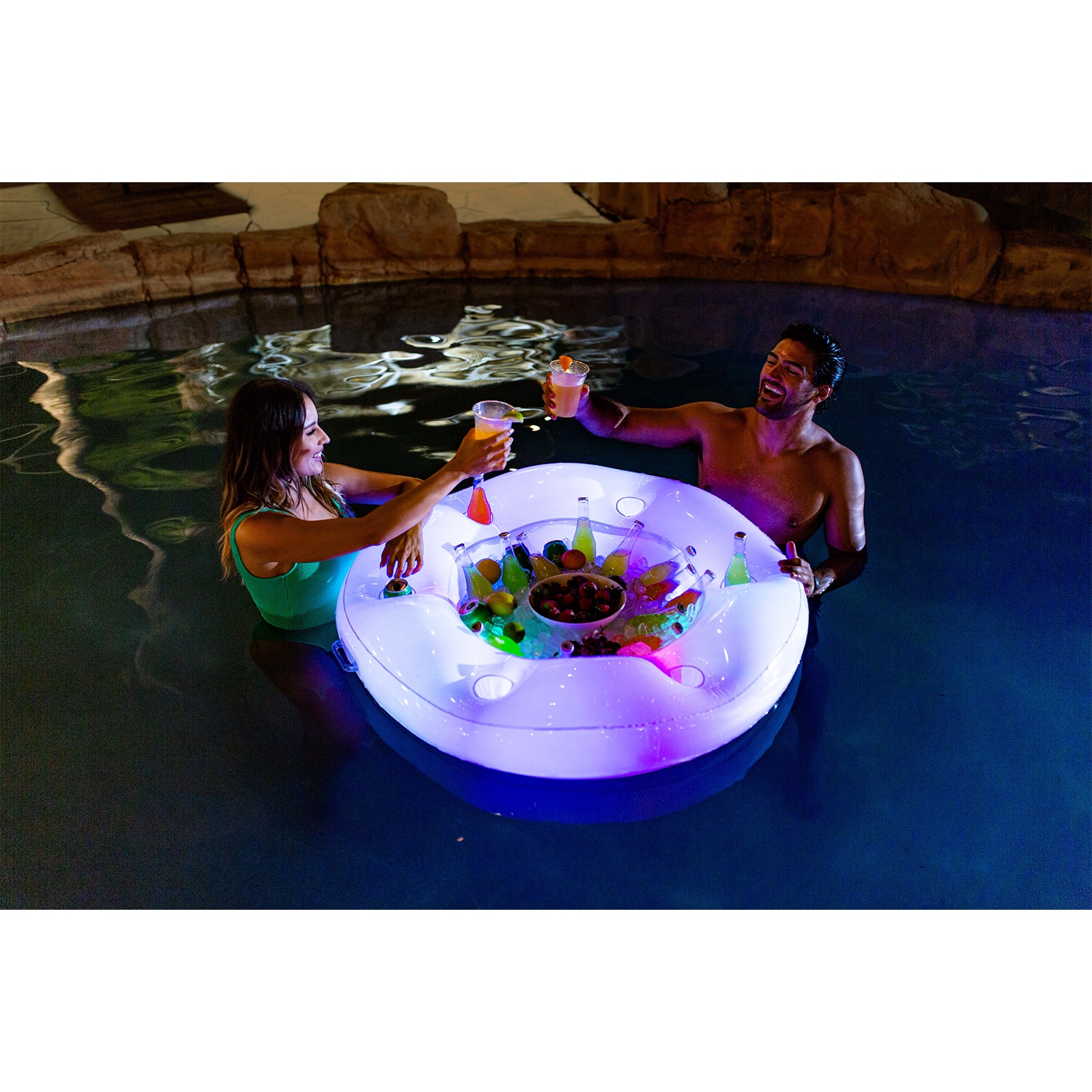 PoolCandy LiveLights&#x2122; Inflatable Illuminated LED Floating Bar