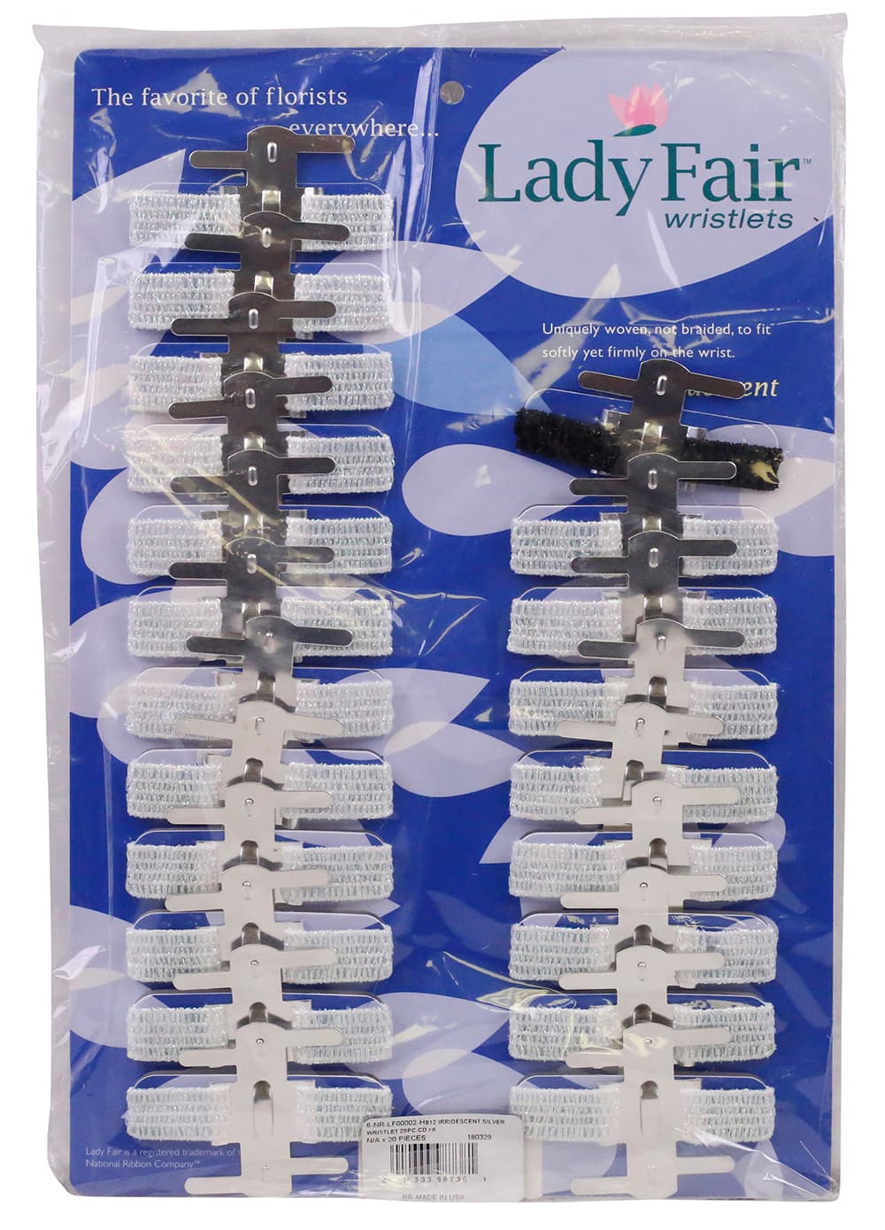 JAM Paper Iridescent/Silver Wristlets, 20ct.