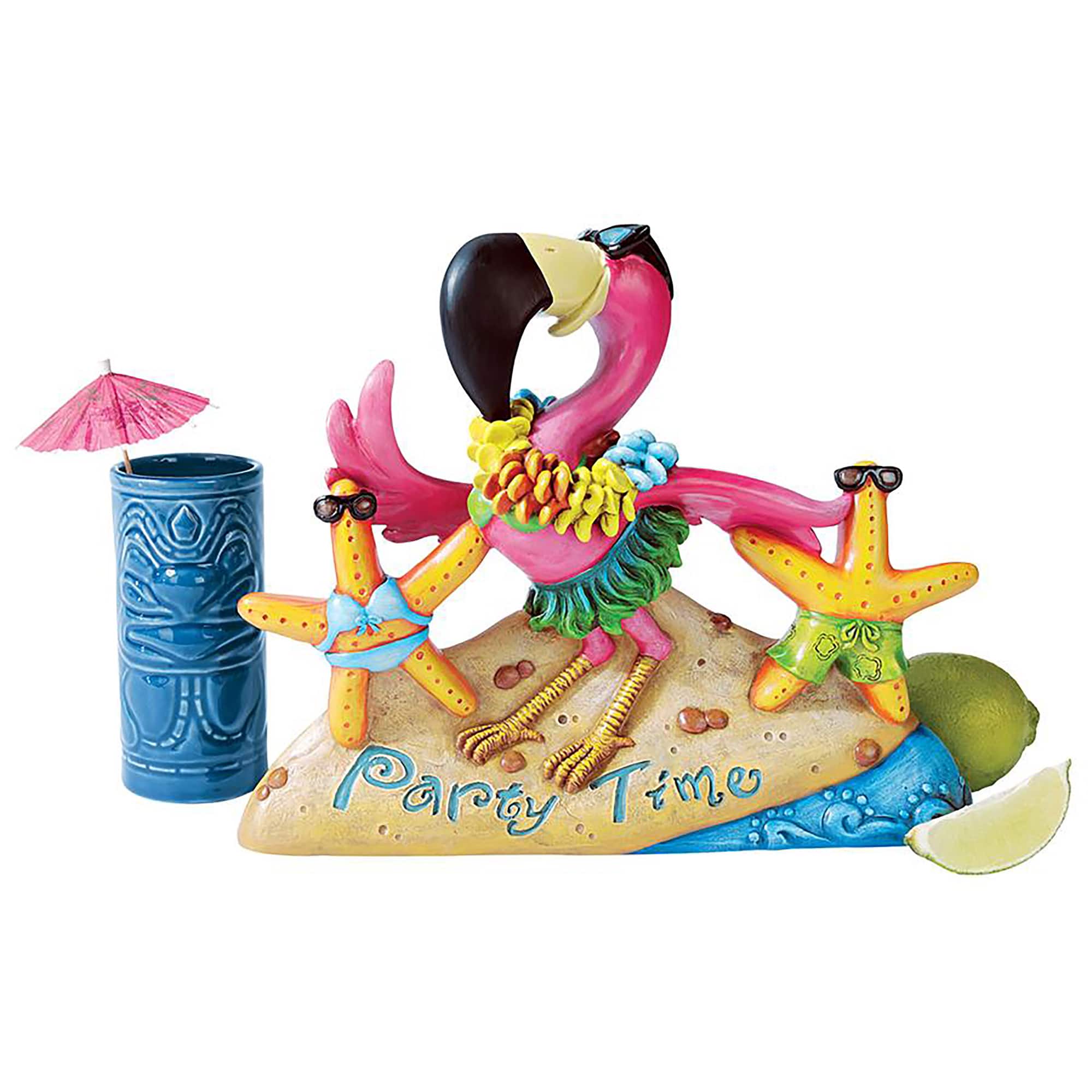 Design Toscano 12&#x22; Party Time Pink Flamingo Statue