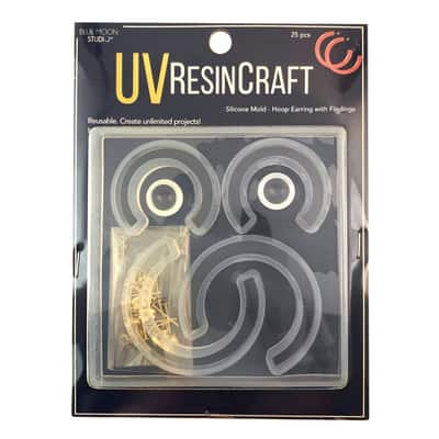 UV Resin Flat Mold, Hoop Earrings