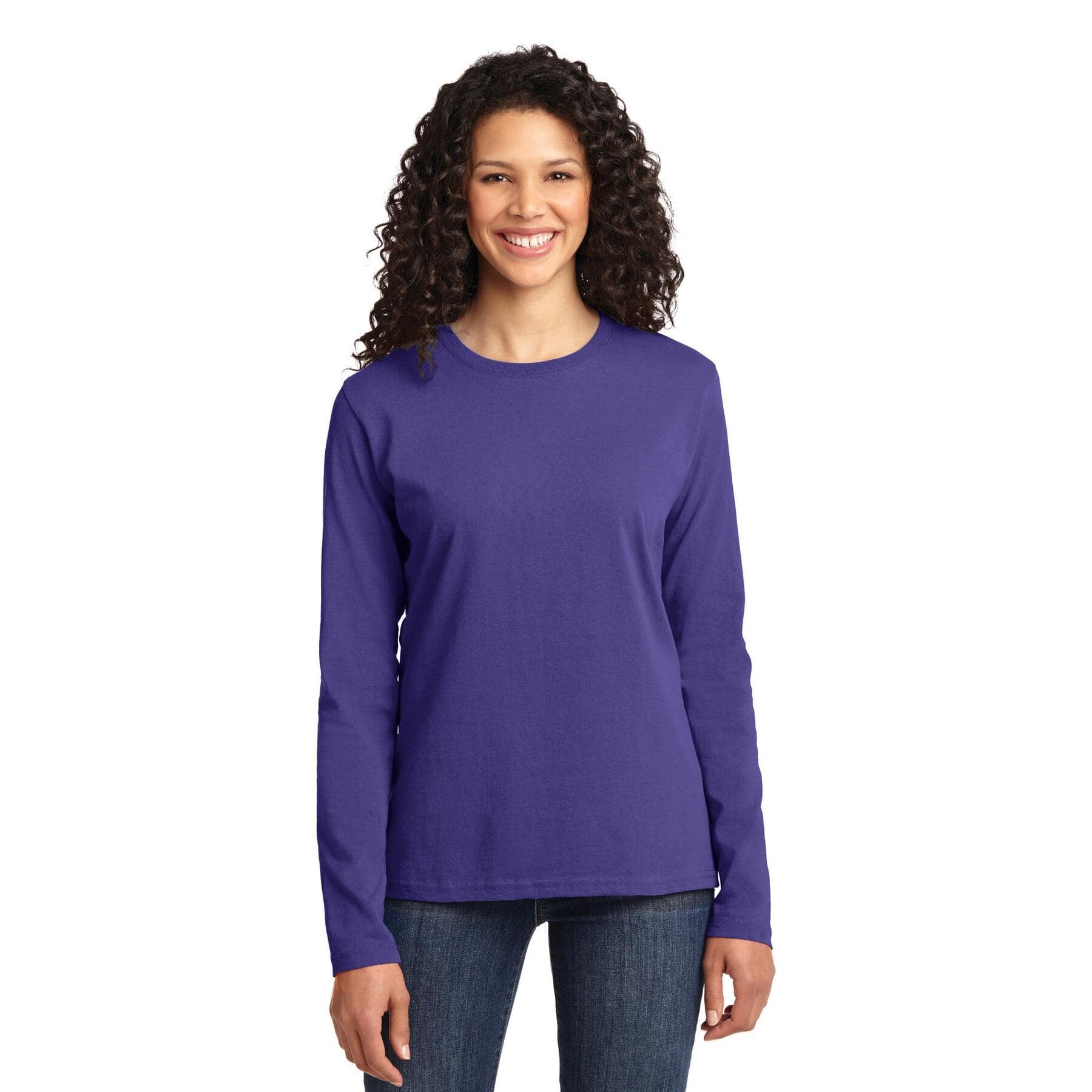 Port &#x26; Company&#xAE; Core Cotton Colors Long Sleeve Ladies T-Shirt