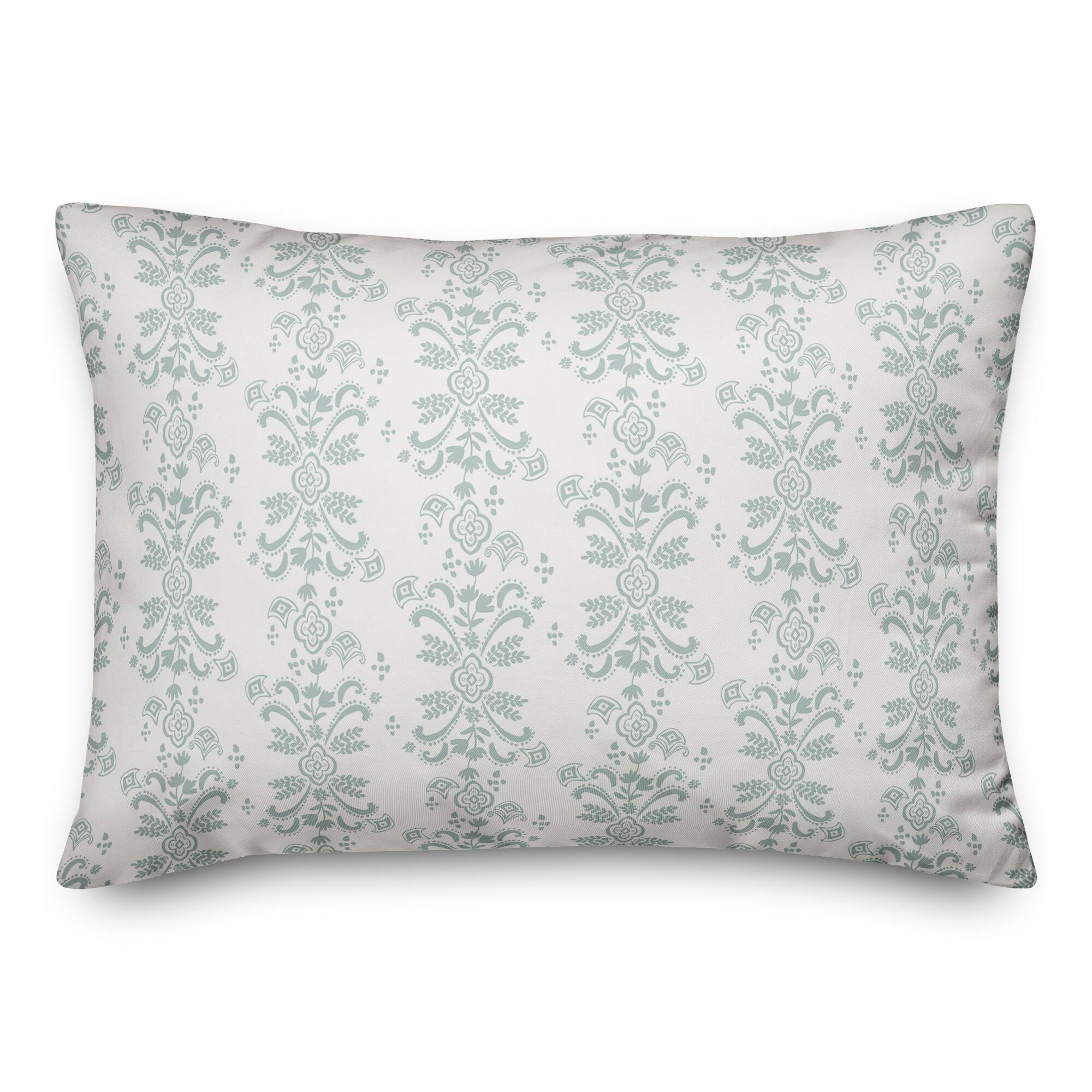 Floral Crest Lumbar Throw Pillow