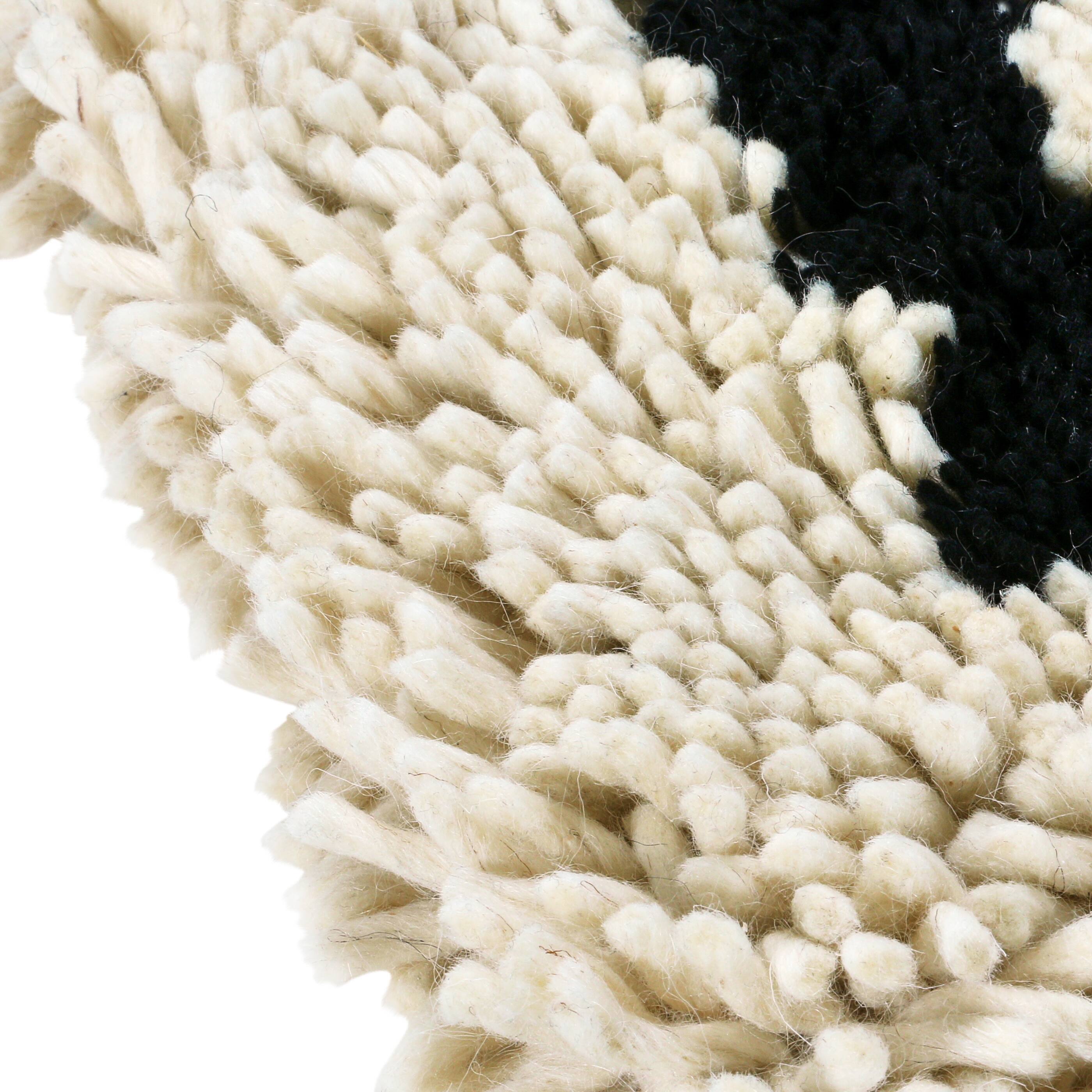 Hello Honey® Black & Cream Love Shag Lumbar Pillow