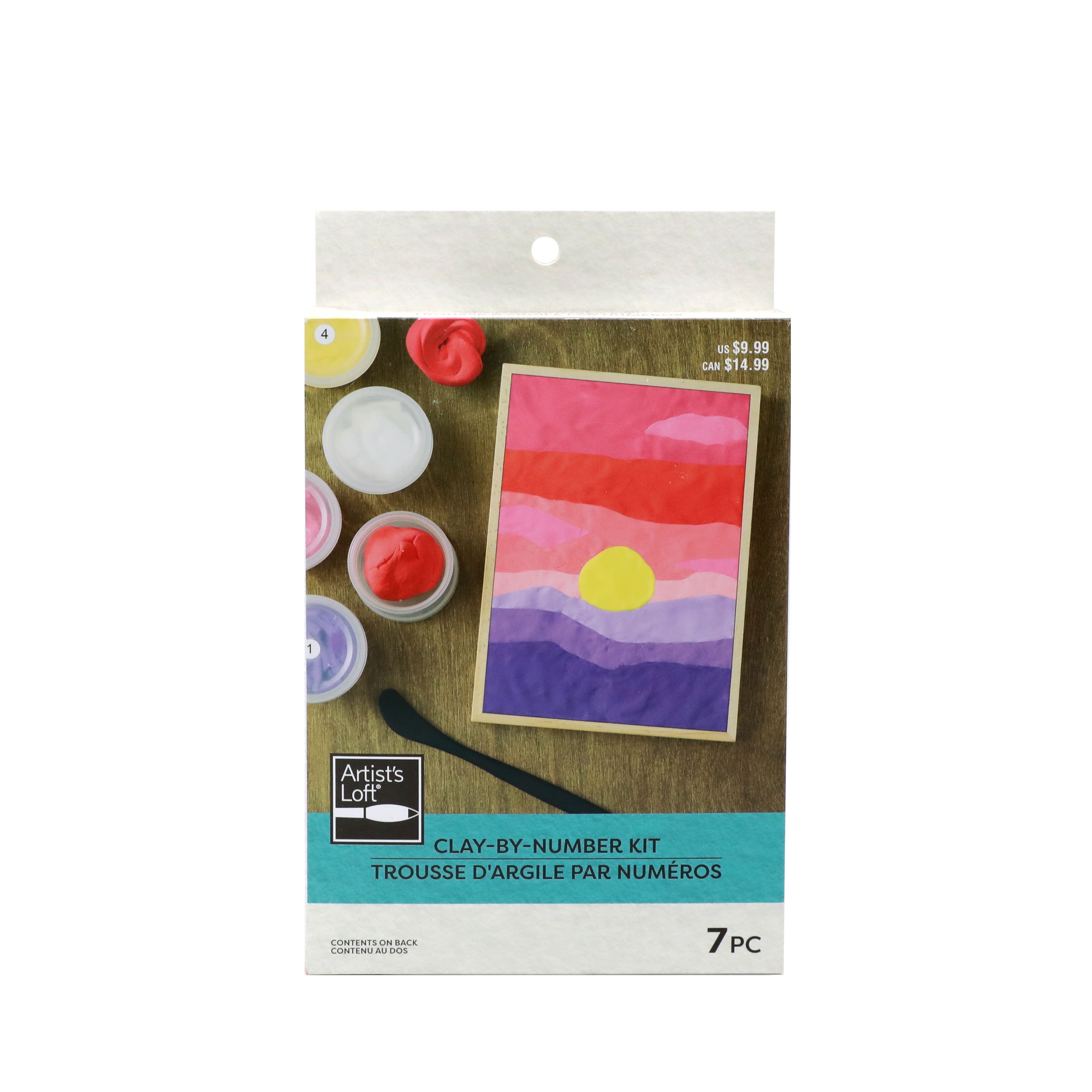 Trousse d&#x2019;argile par num&#xE9;ros &#xE0; th&#xE8;me de coucher de soleil d&#x2019;Artist&#x2019;s Loft