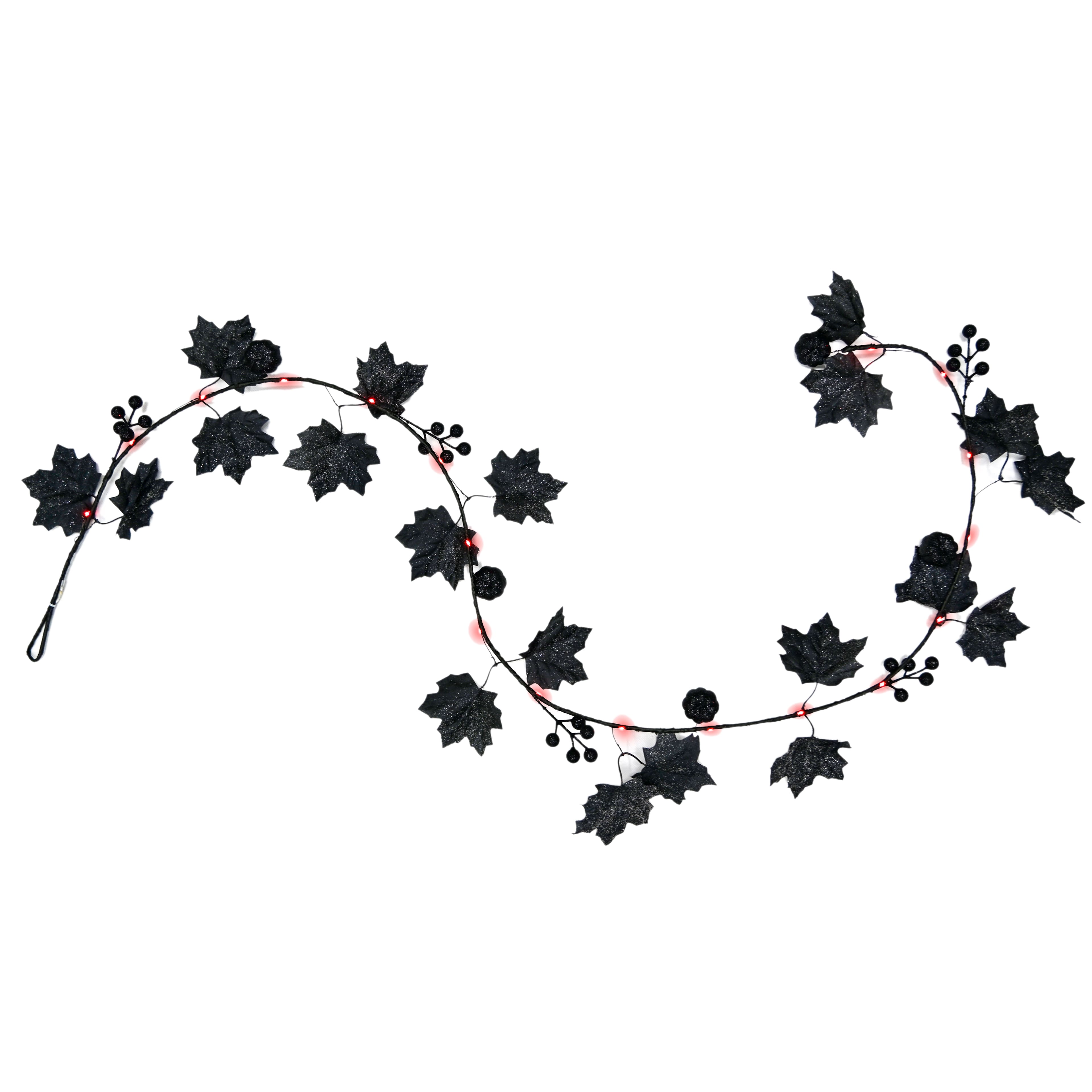 5ft. Black Berry & Leaf Lighted Garland String Lights by Ashland®