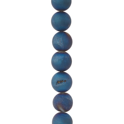 Blue Druzy Agate Stone Beads, 10mm by Bead Landing™ image