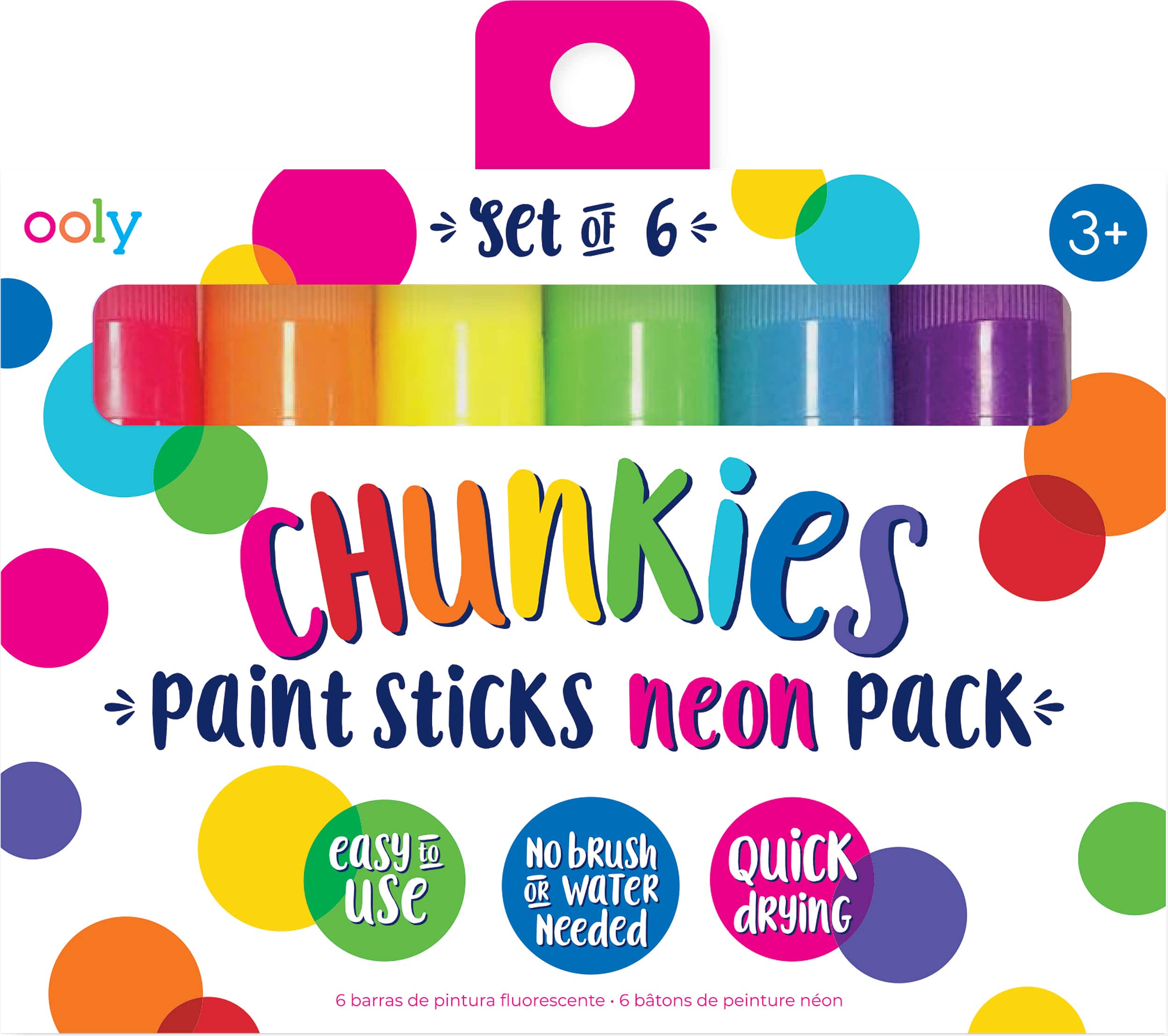 OOLY Chunkies Neon Paint Sticks, 6ct.