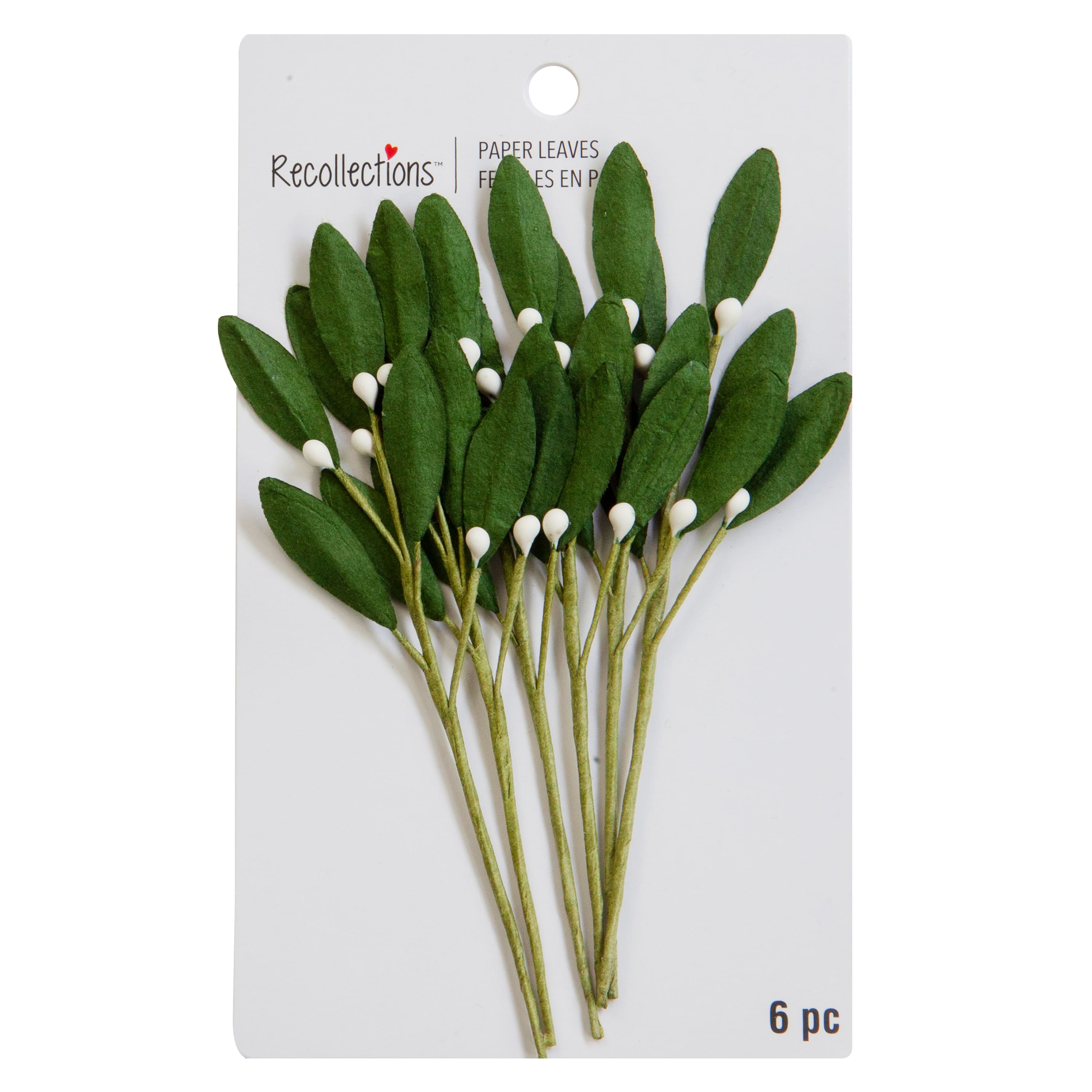 12 Packs: 6 ct. (72 total) Paper Boxwood Leaf Embellishments by Recollections™