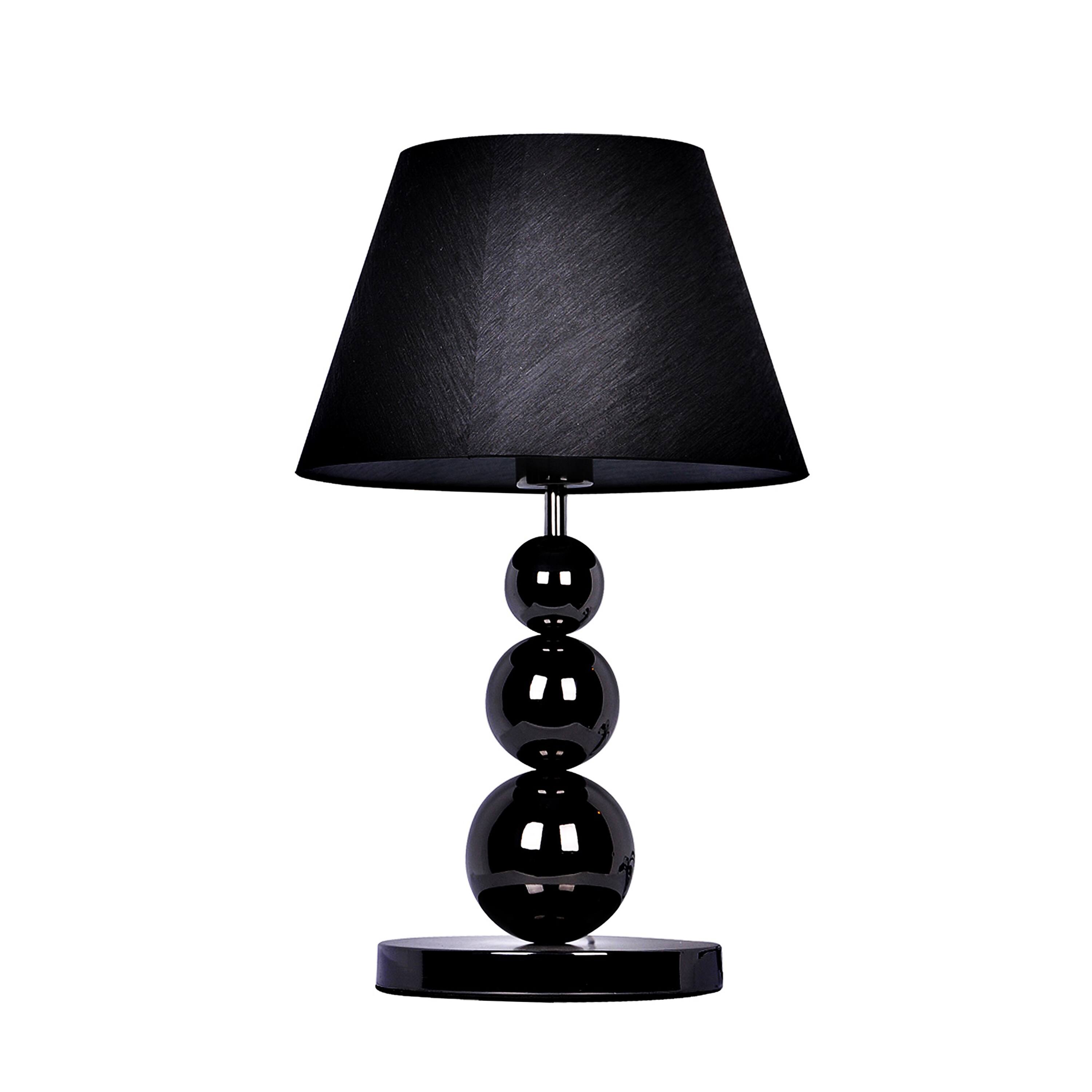 Elegant Designs™ 19" Pearl Black Chrome Metal Three Tier Ball Lamp