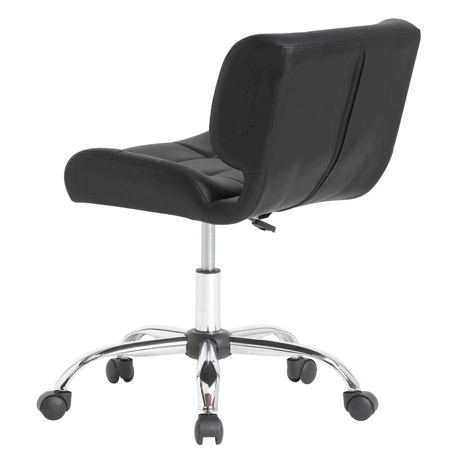 Calico Designs Crest Black Mobile Office Task Chair with Adjustable Height