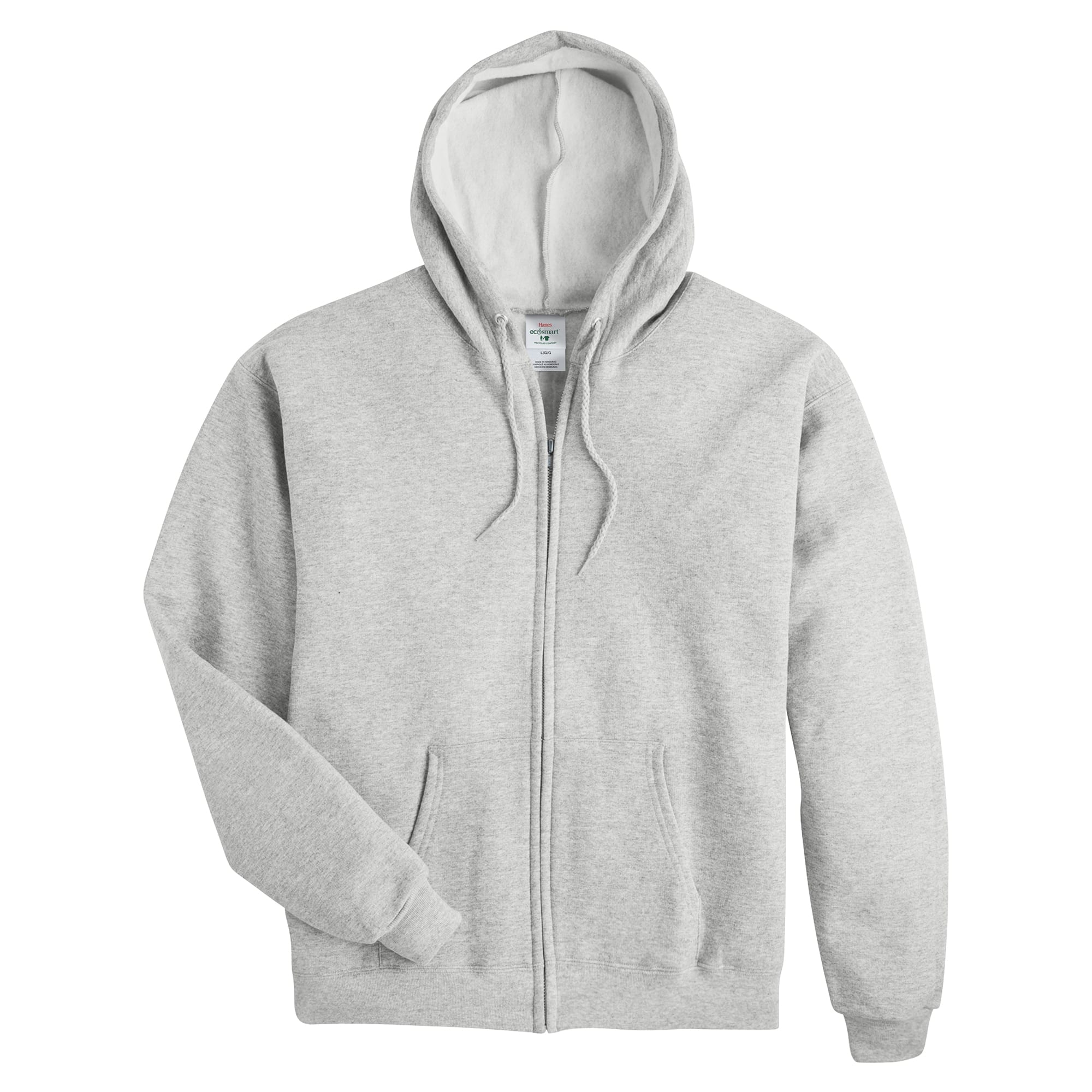 Hanes Mens Ecosmart Full-Zip Hooded Sweatshirt