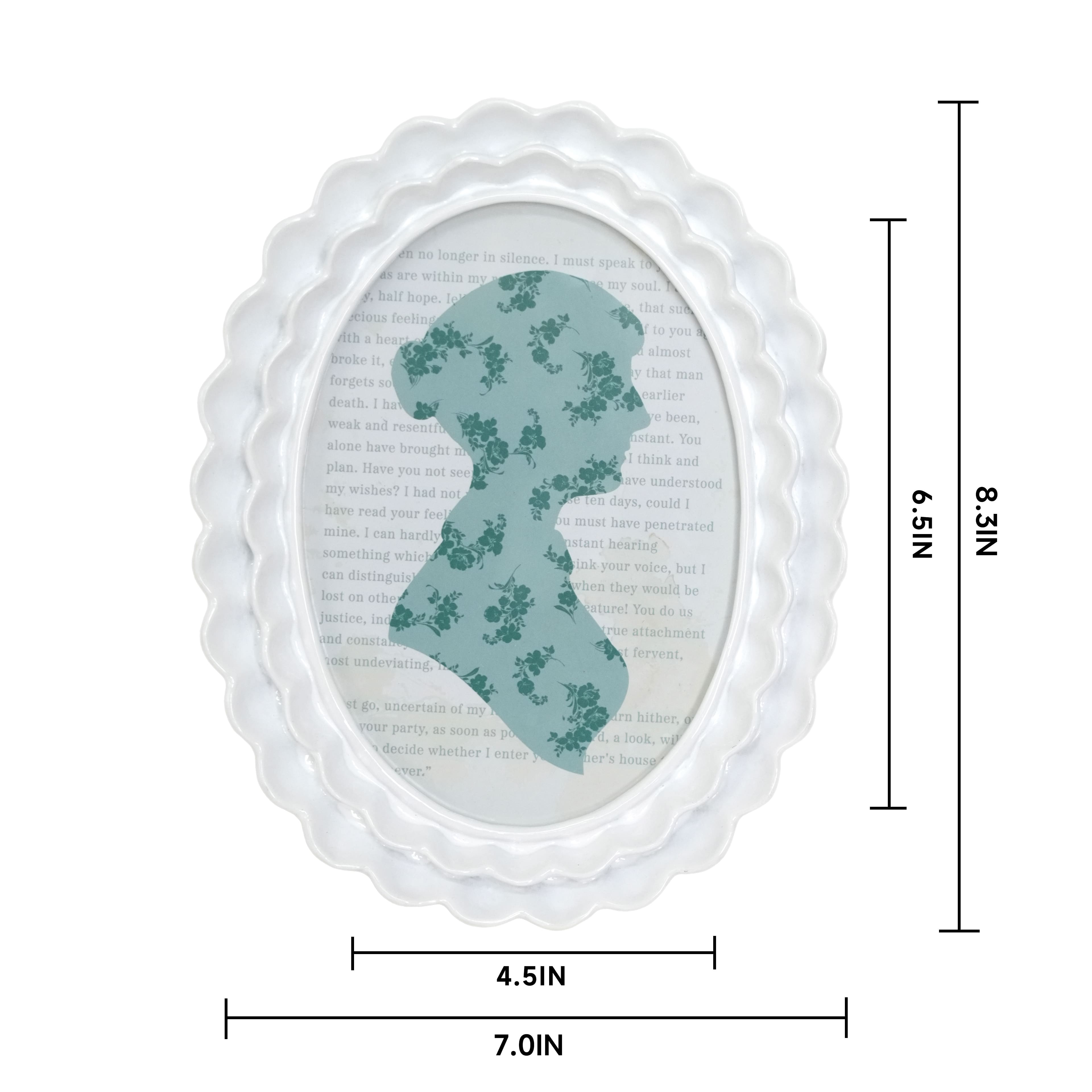 Just Jane 5&#x22; x 7&#x22; Layered Wave Oval Frame by Studio D&#xE9;cor&#xAE;