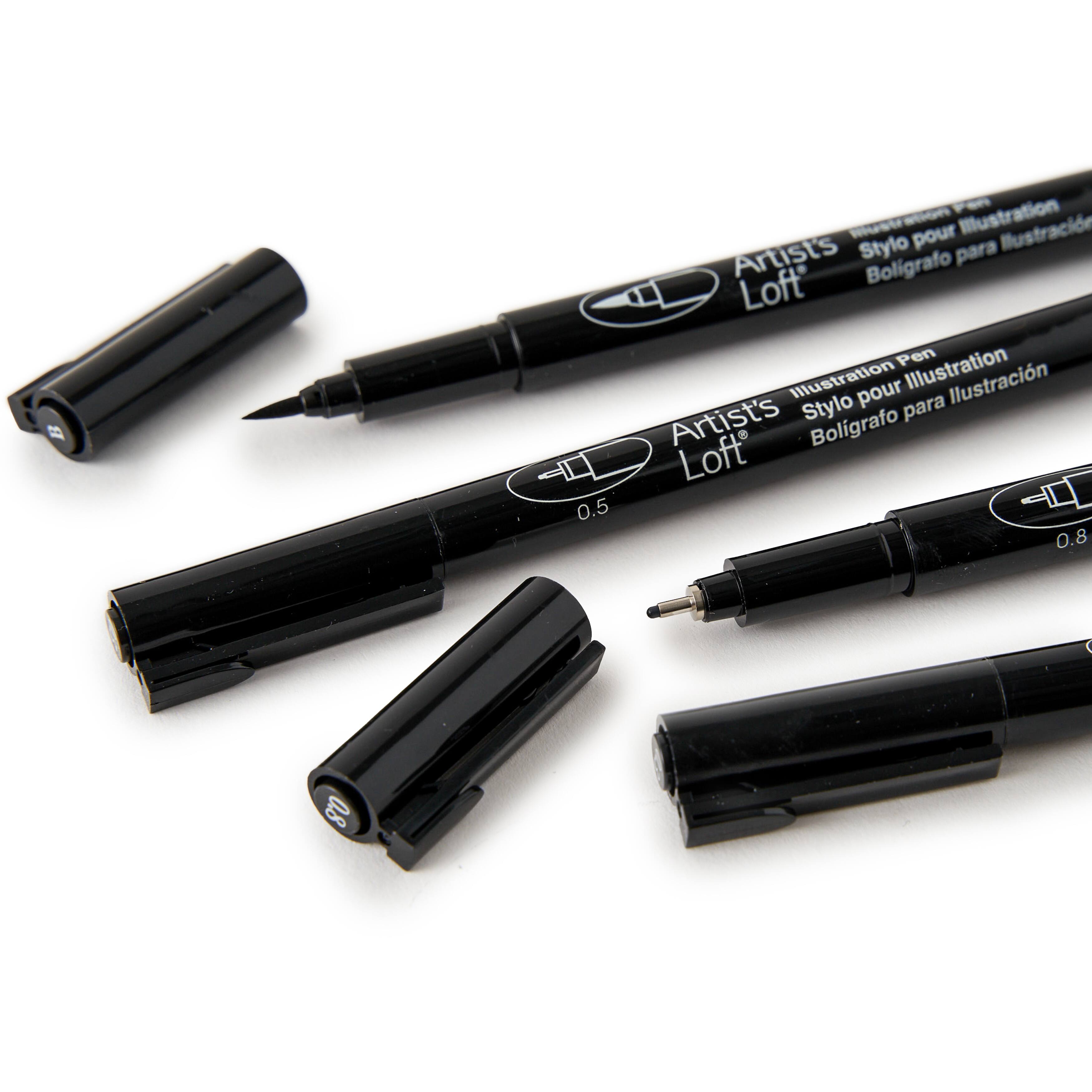 6 Packs: 8 ct. (48 total) Multi Tip Black Illustration Pen Set by Artist's Loft™