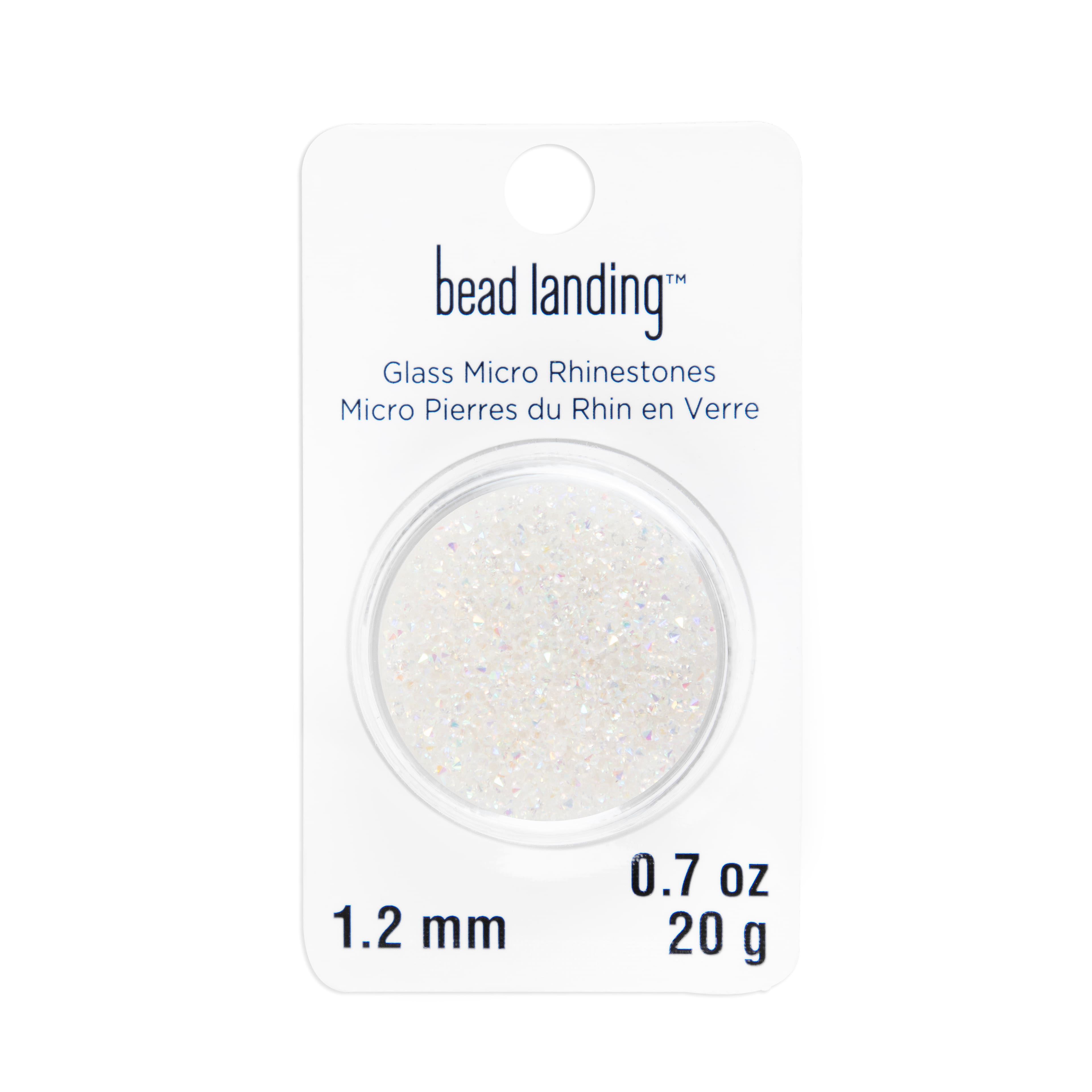 1.2mm Glass Micro Rhinestones by Bead Landing&#x2122;, 0.7oz.