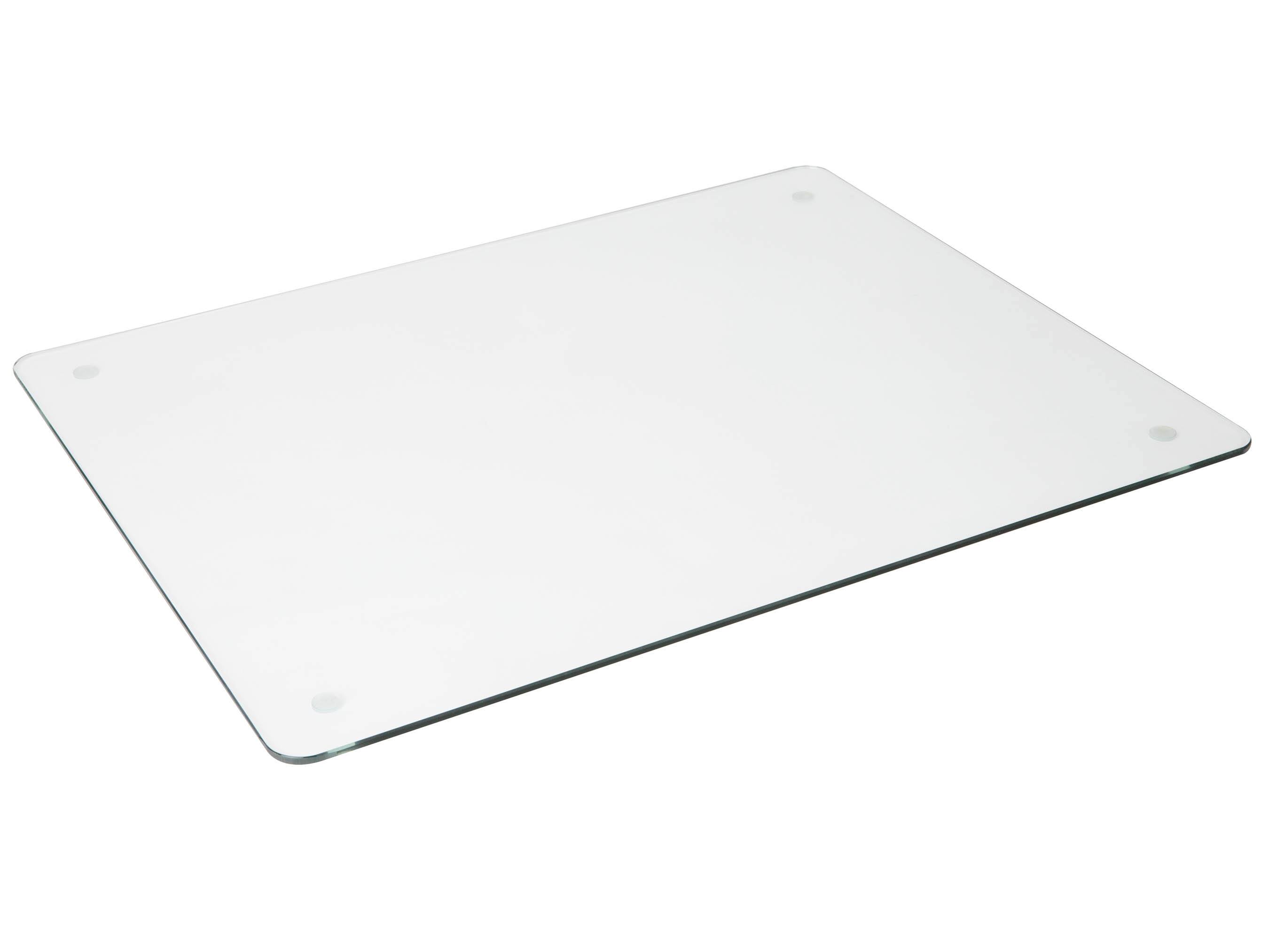 Mind Reader 24&#x22; Clear Glass Desk Pad