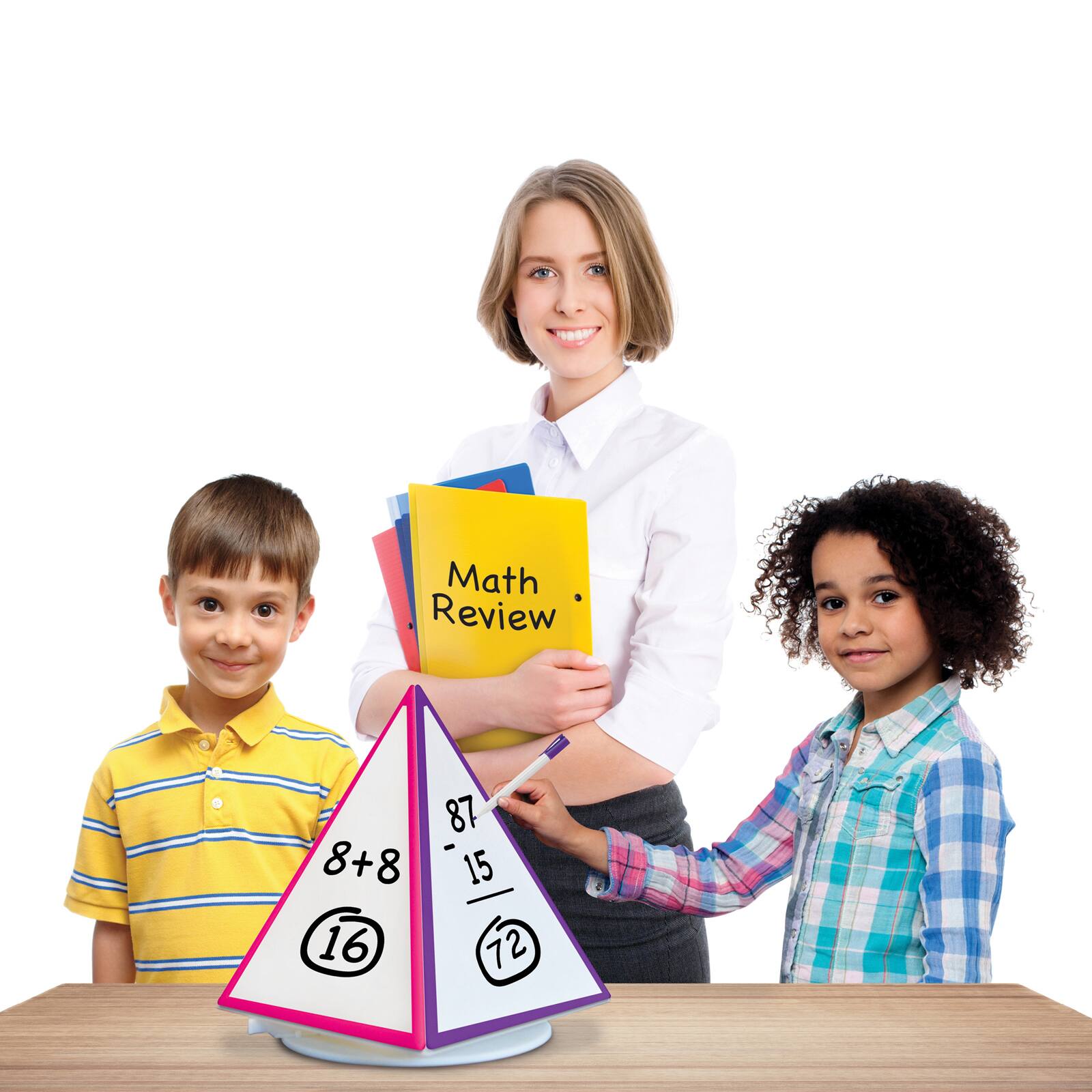 Spin & Write Pyramid™ Rotating Dry-Erase Board