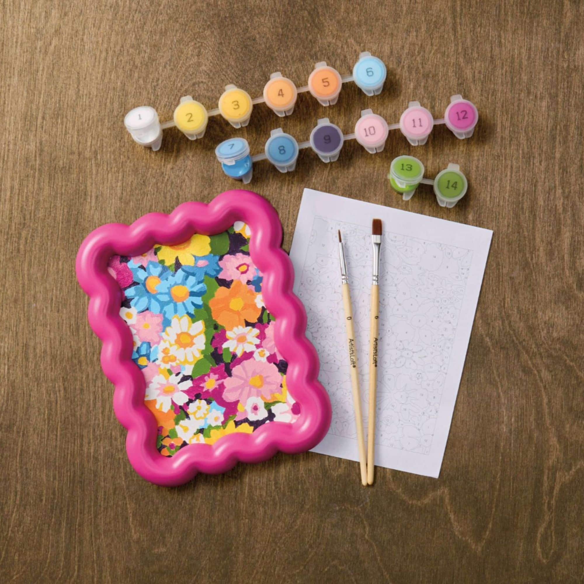 Flower Collage Paint-by-Number Framed Mini Kit by Artist's Loft®