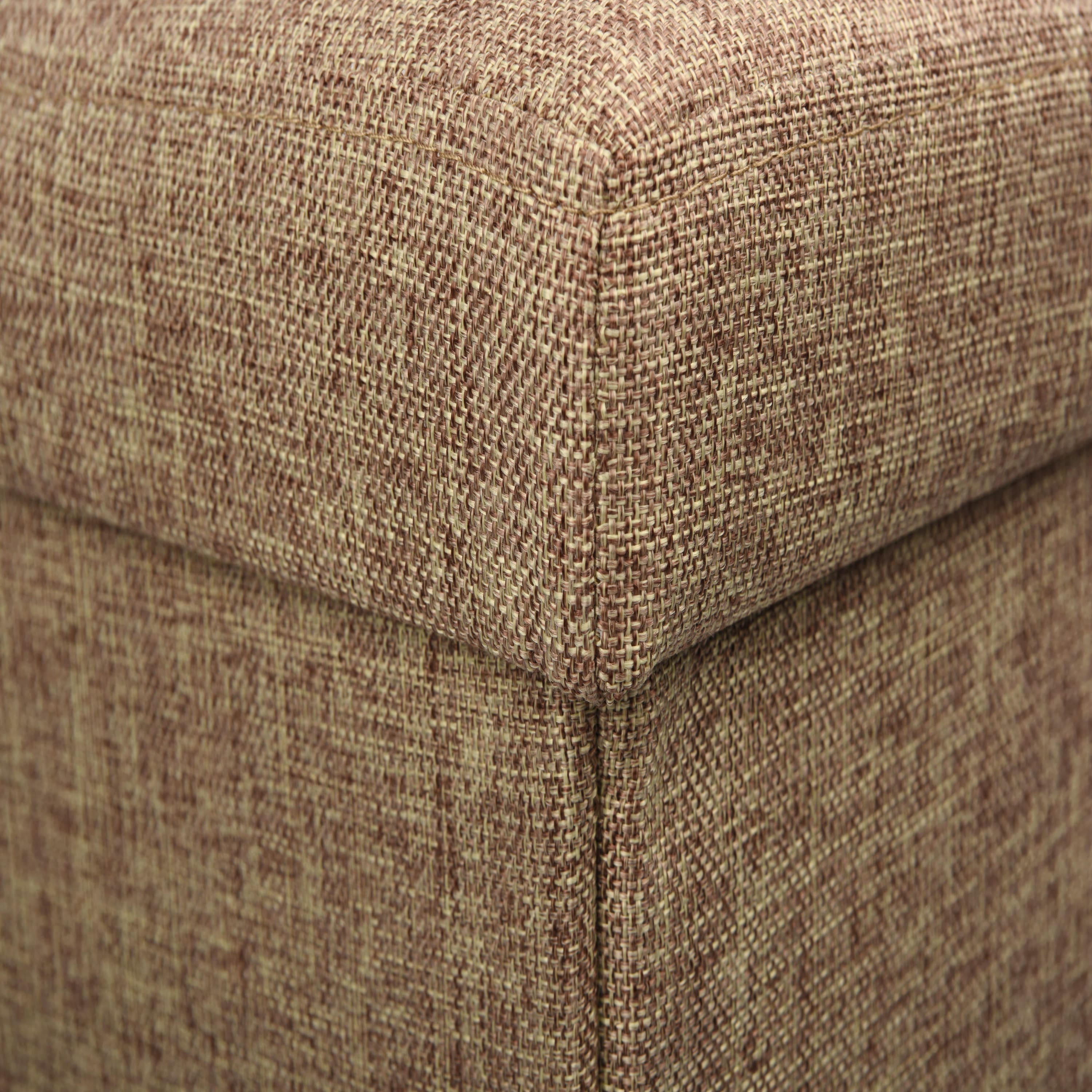 Simplify 15" Faux Linen Folding Storage Ottoman Cube