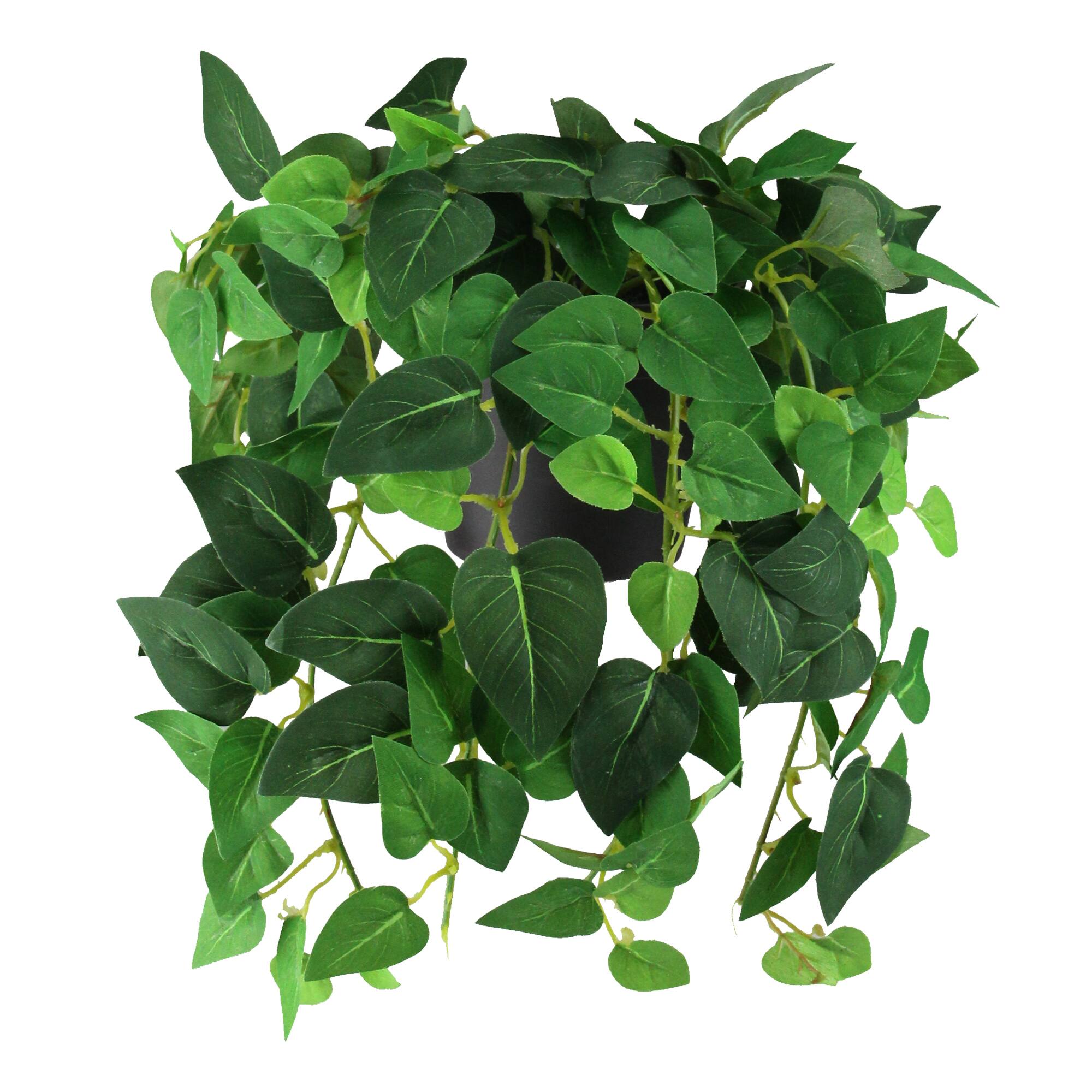 8" Decorative Green Vine Foliage in Brown Pot