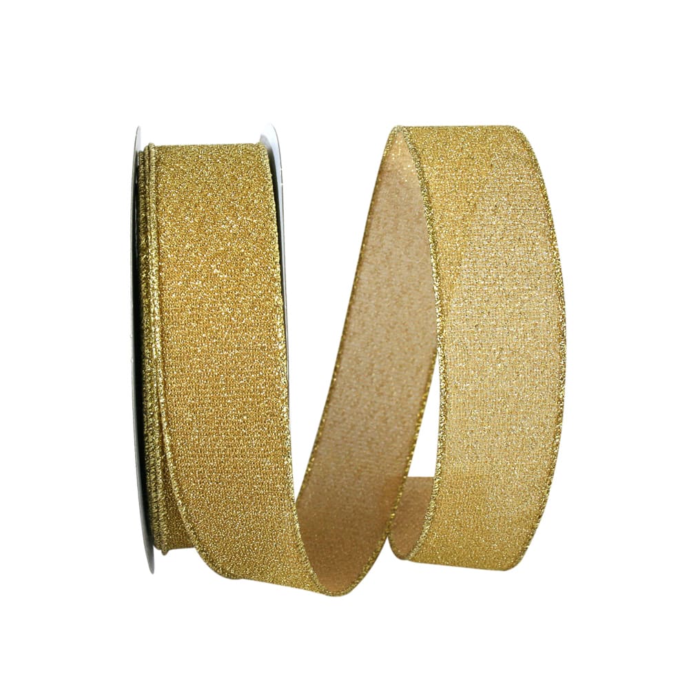 JAM Paper 1.5" x 20yd. Metallic Sparkle Glimmer Radiance Wired Ribbon