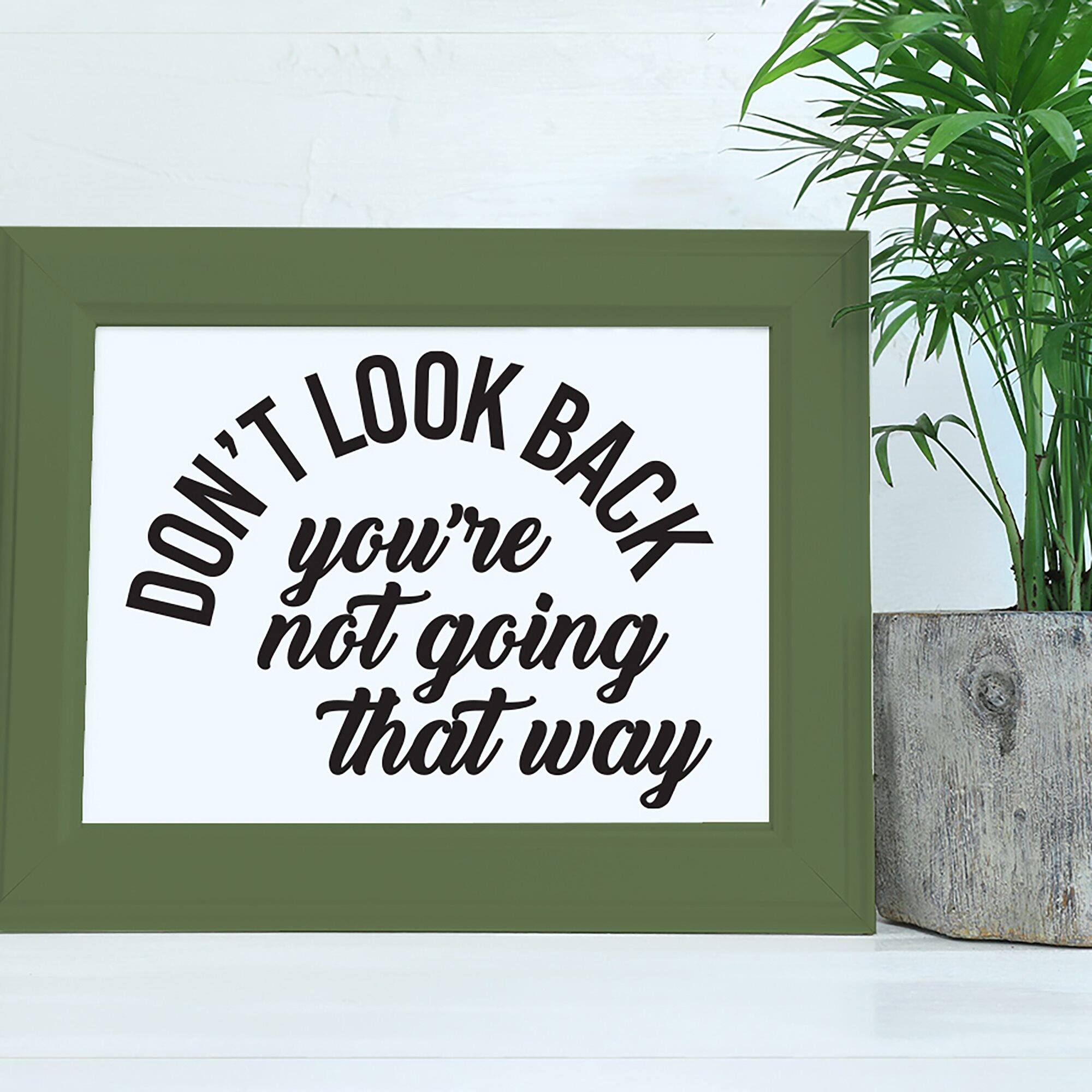 Leisure Arts&#xAE; Vinyl Don&#x27;t Look Back Black Wall Decal