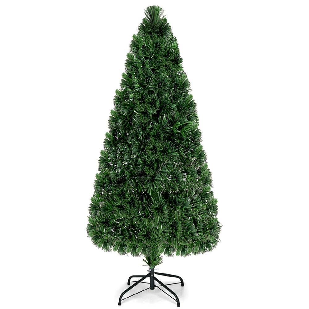Costway 6ft. Fiber Optic Artificial Christmas Tree, LED Lights
