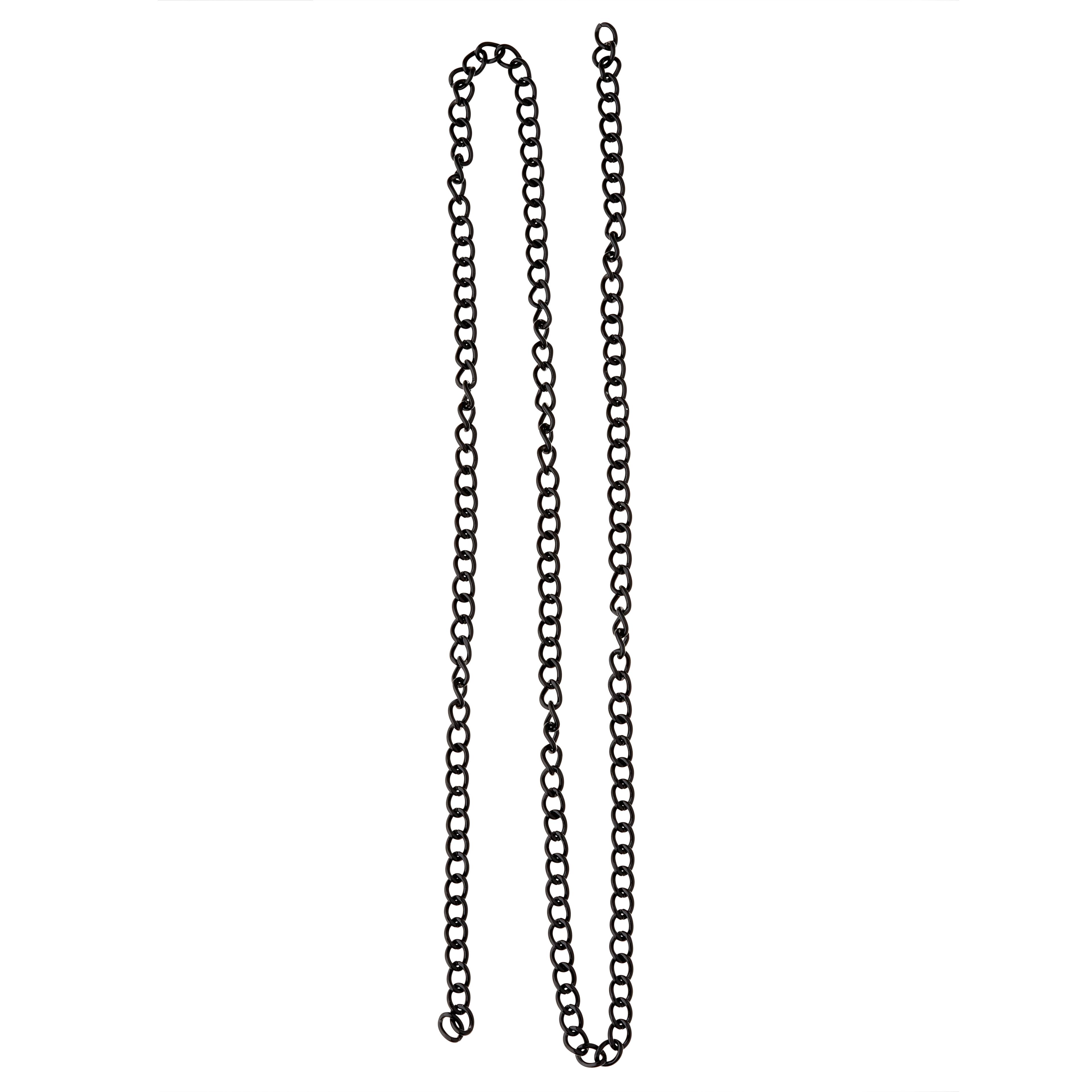 12 Pack: 36" Black Small Figure 8 Chain by Bead Landing™