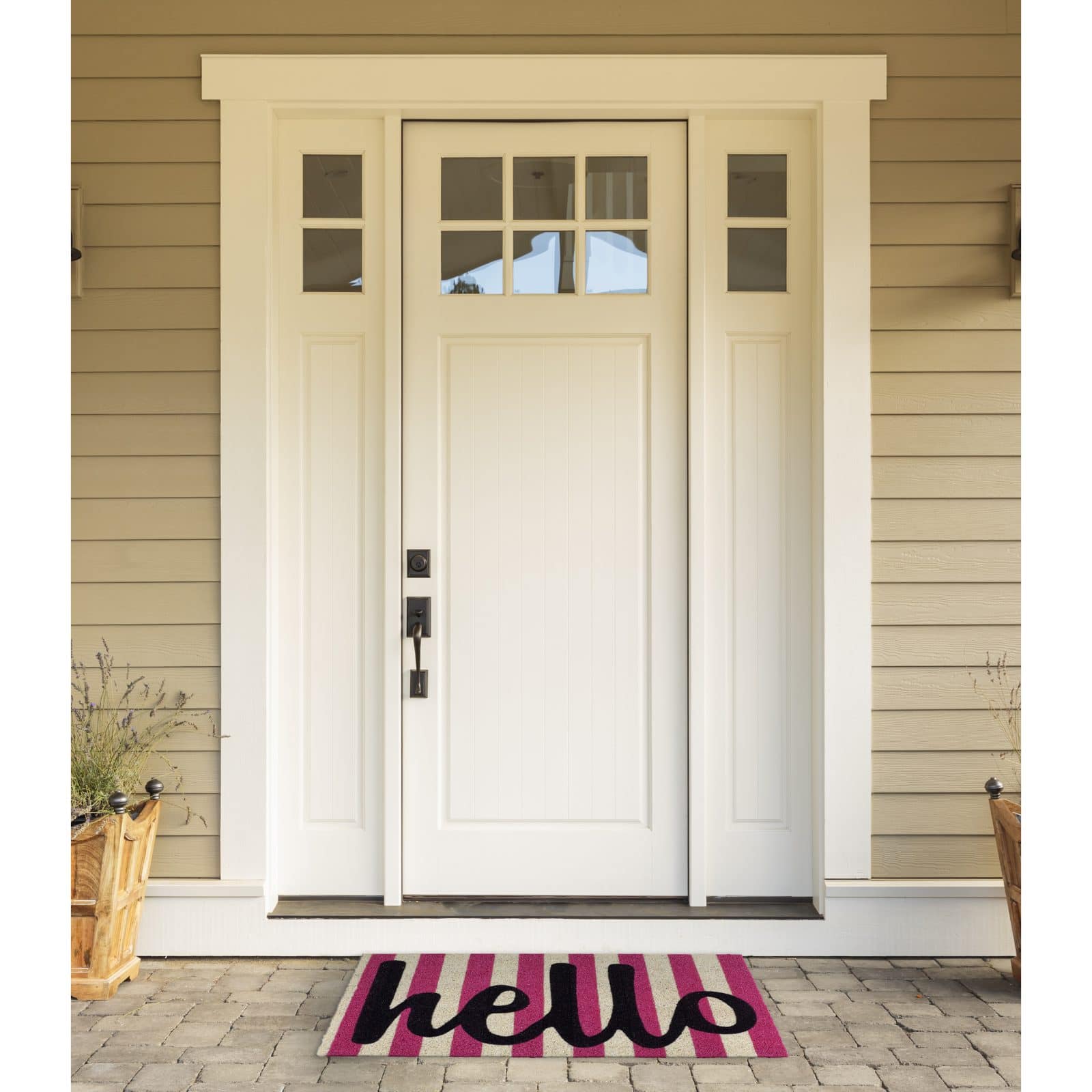 DII&#xAE; Hello Stripes Doormat