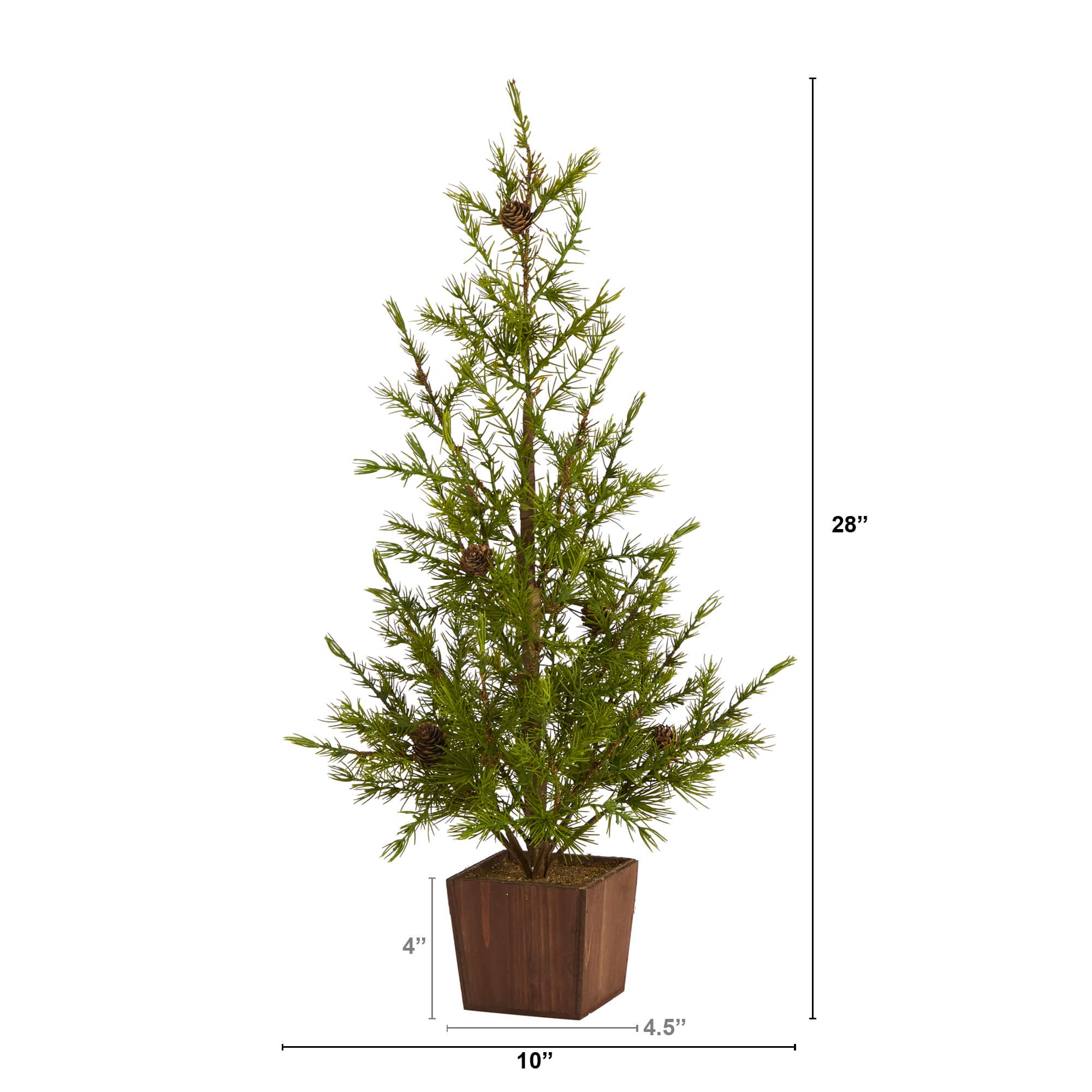 28" Unlit Alpine Artificial Potted Christmas Tree