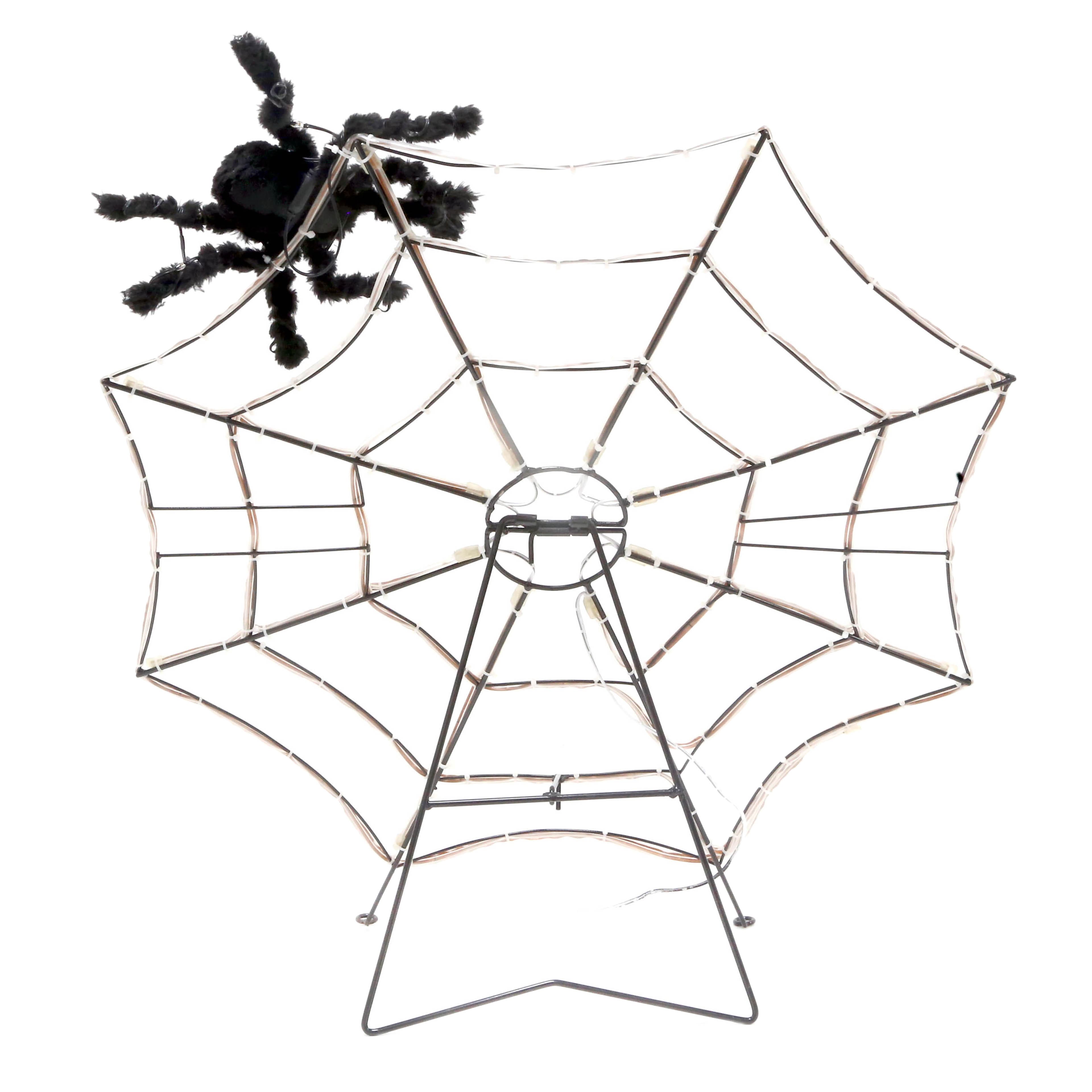 2ft. LED Lighted Web with Spider Yard D&#xE9;cor by Ashland&#xAE;