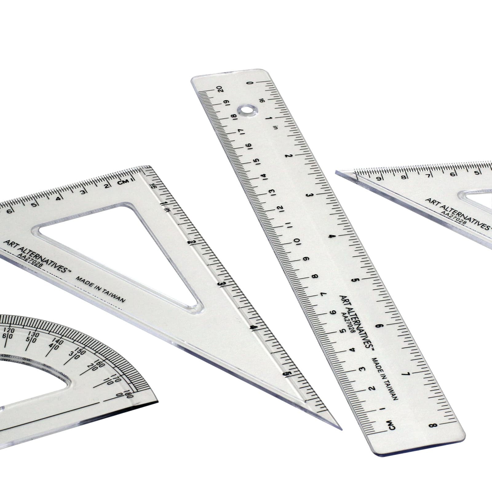 12 Pack: Art Alternatives Combo Geometry Set with 8&#x22; Ruler