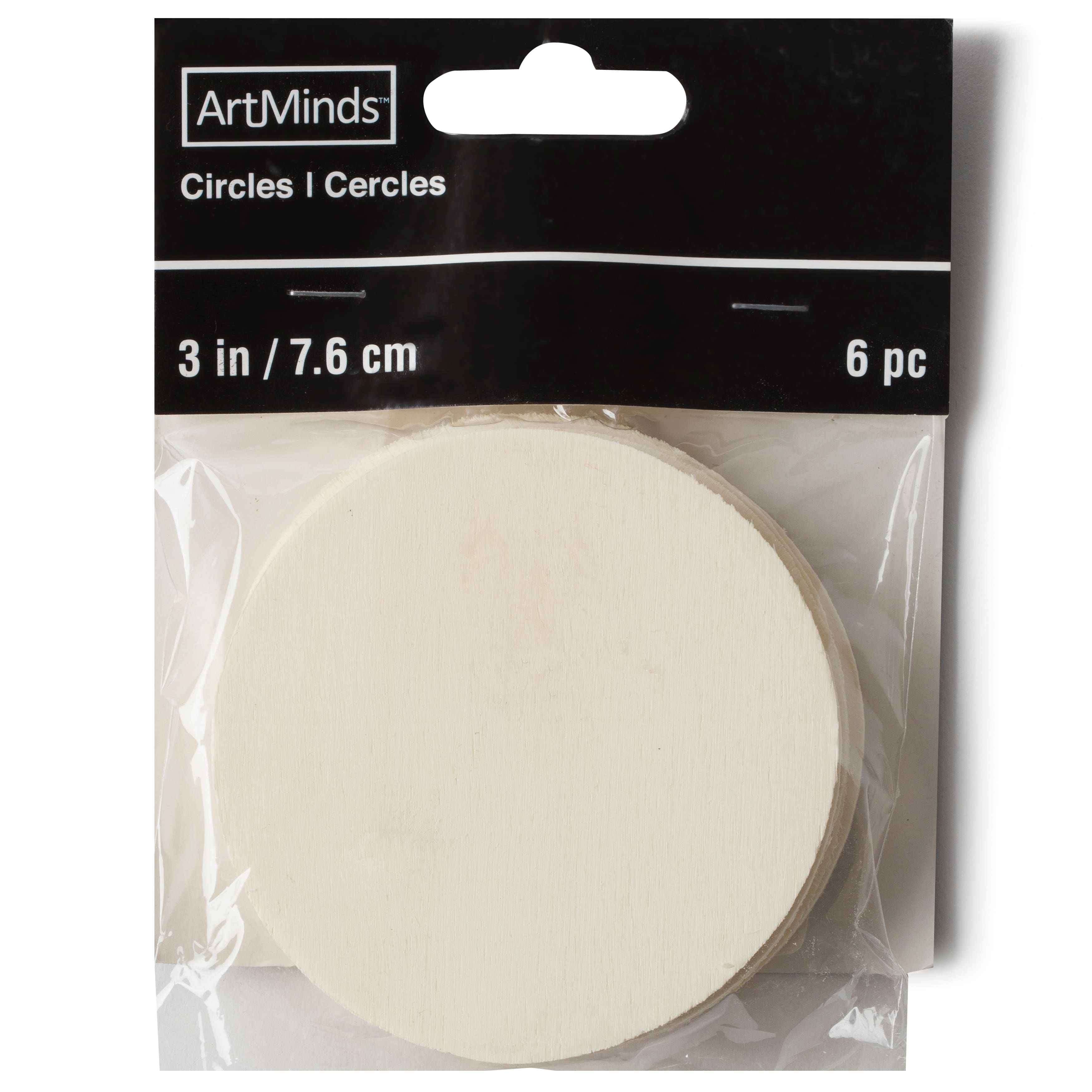 12 Packs: 6 ct. (72 total) 3&#x22; Wood Circles by Make Market&#xAE;