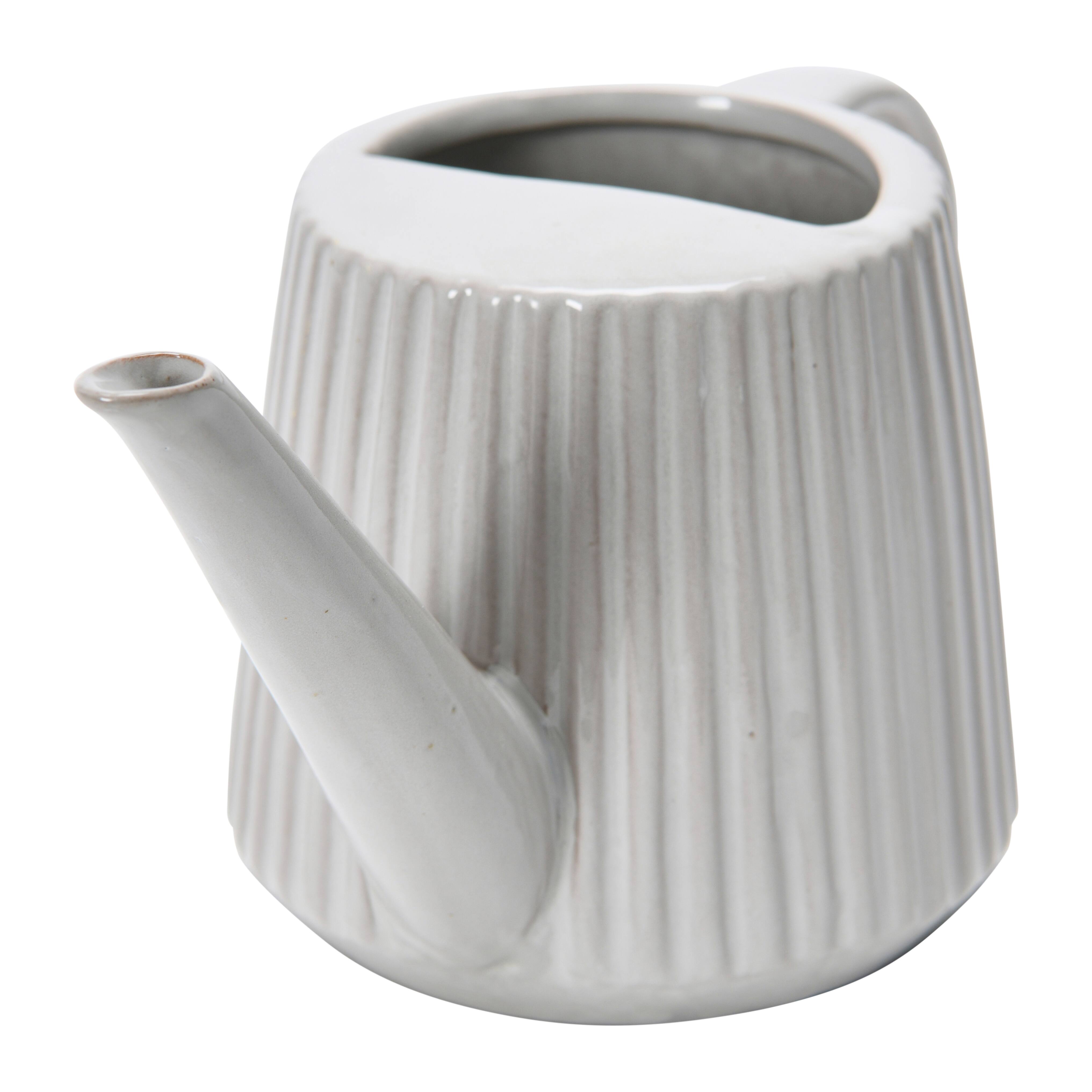 Hello Honey® 5" Quart Stoneware Watering Can with Reactive Glaze Finish