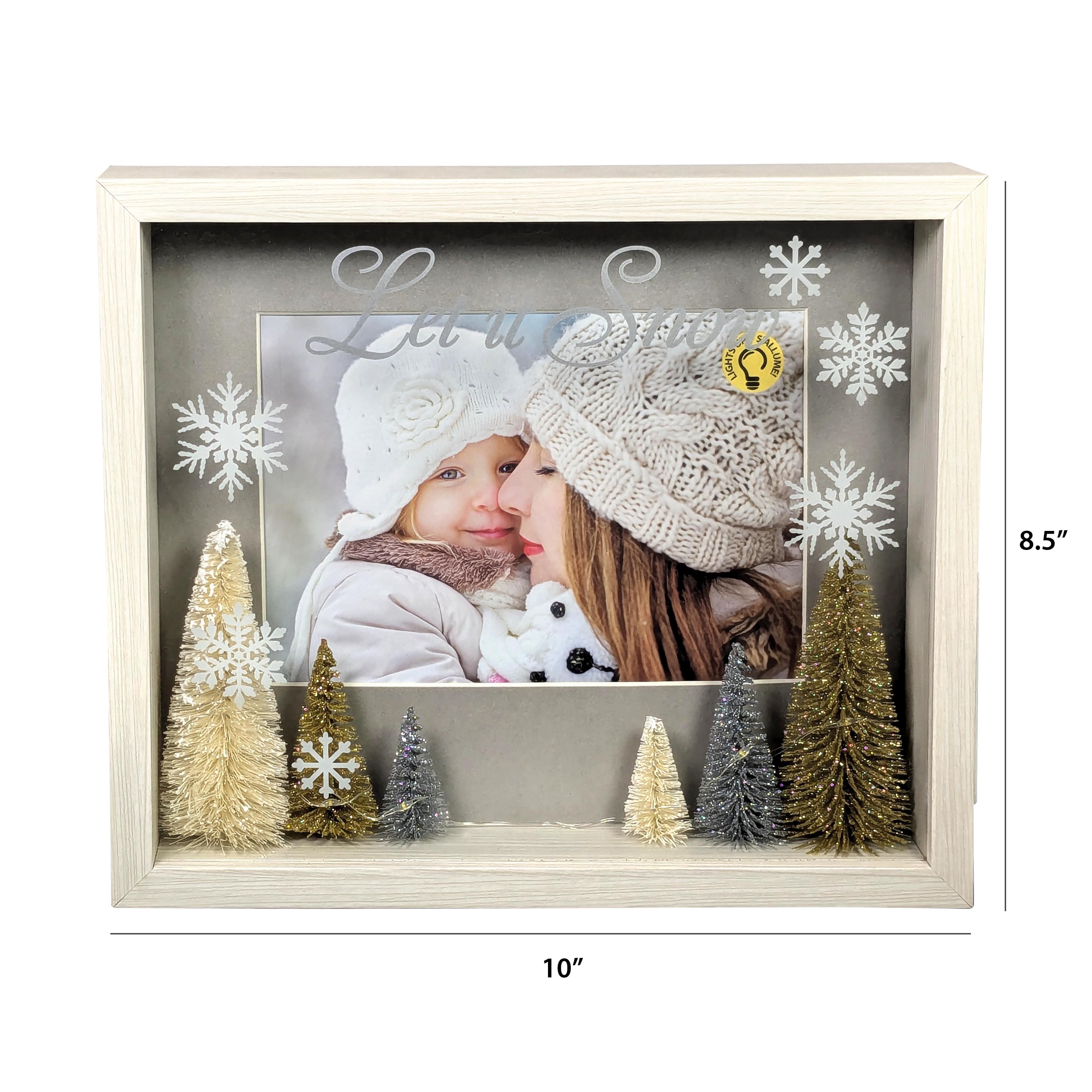 5&#x22; x 7&#x22; LED Let it Snow Tabletop Frame by Studio D&#xE9;cor&#xAE;