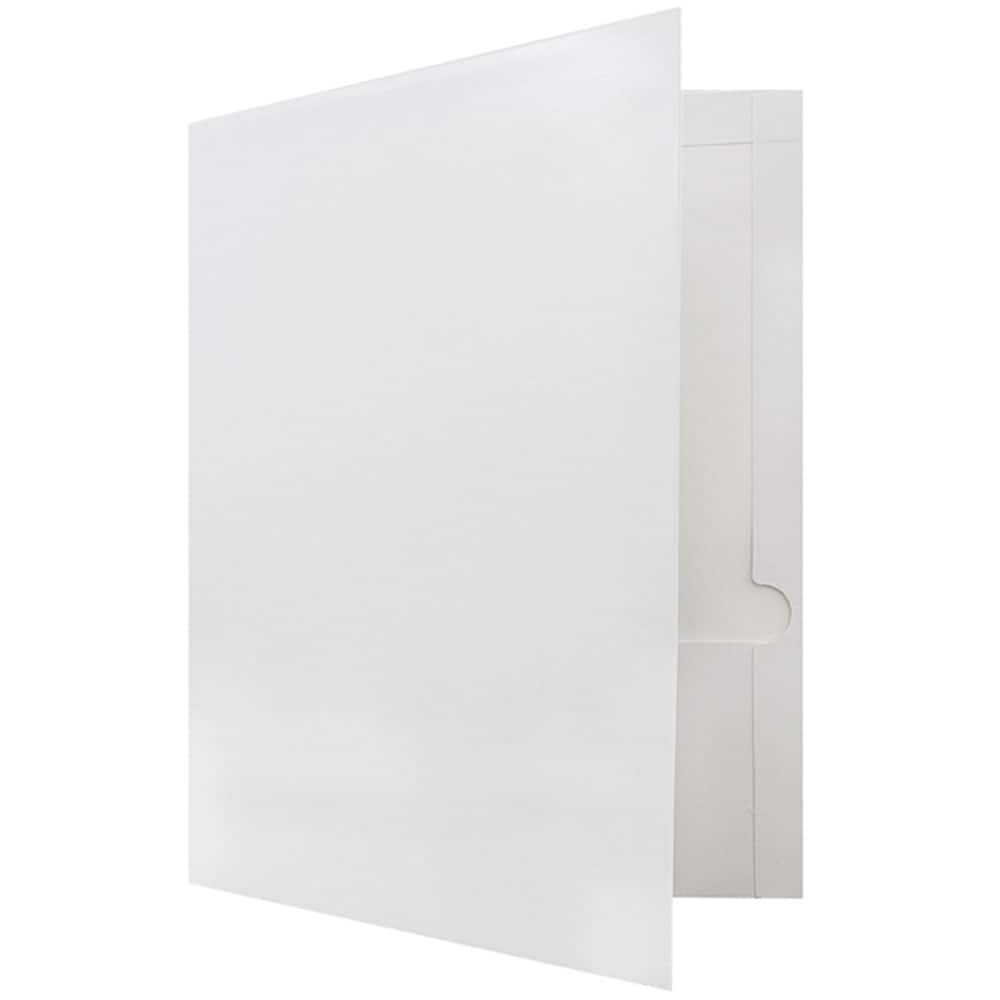 JAM Paper Glossy Laminated Two Pocket Folders, 100ct.