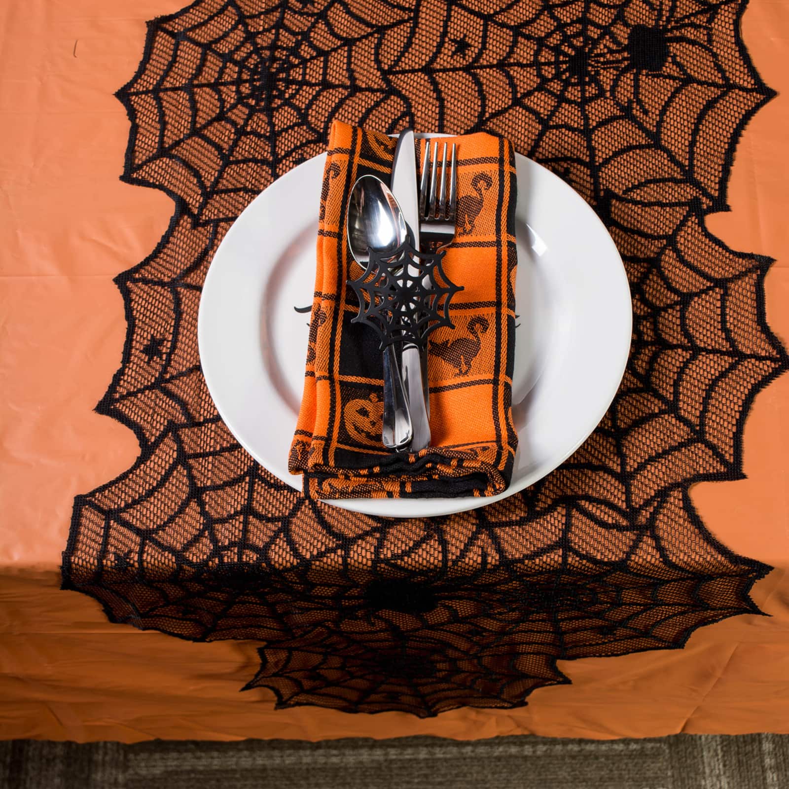 DII&#xAE; 72&#x22; Halloween Lace Table Runner