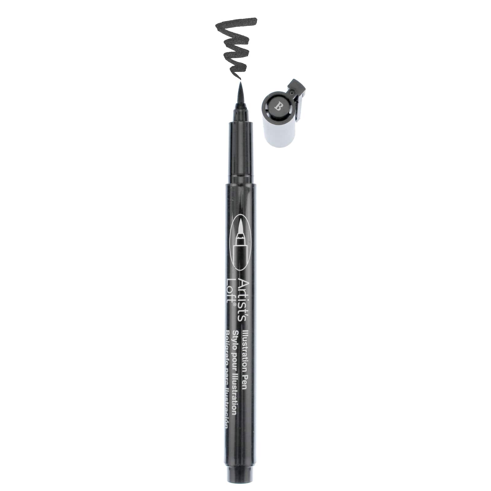 12 Pack: Black Brush Tip Illustration Pen by Artist&#x27;s Loft&#xAE;