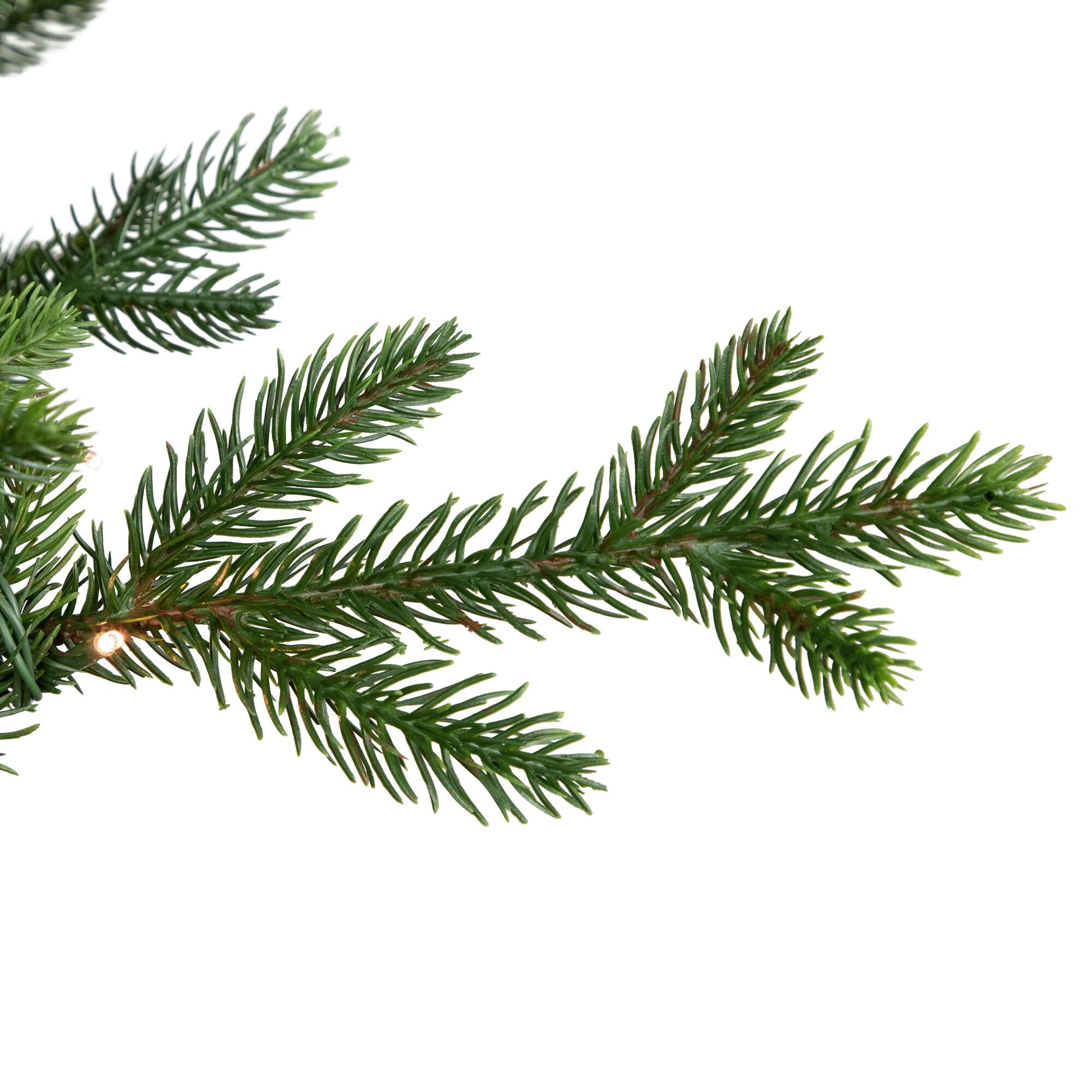 4ft. Pre-Lit Potted Deluxe Russian Pine Christmas Tree, Warm White LED Lights