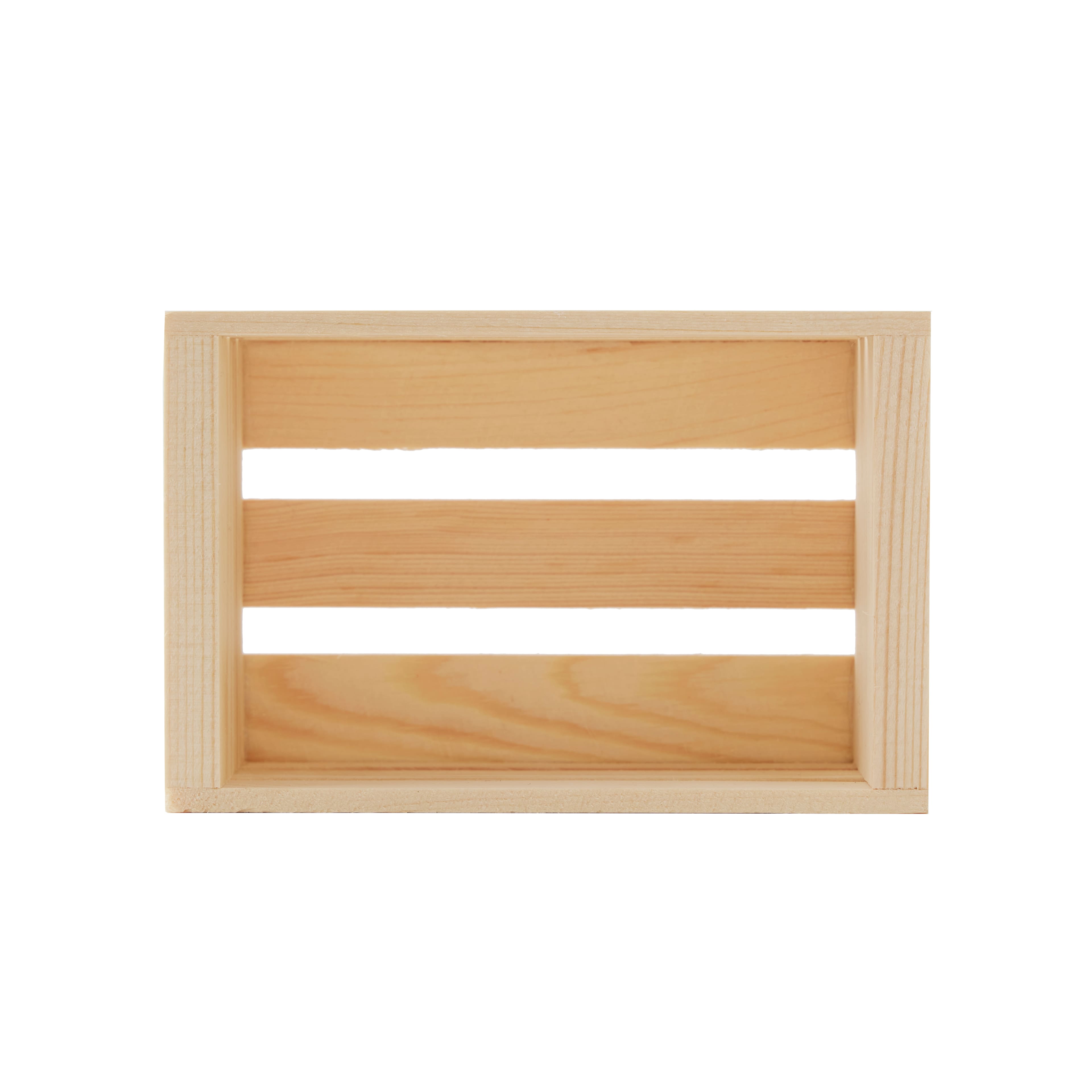 24 Pack: Mini Wood Crate by Make Market&#xAE;