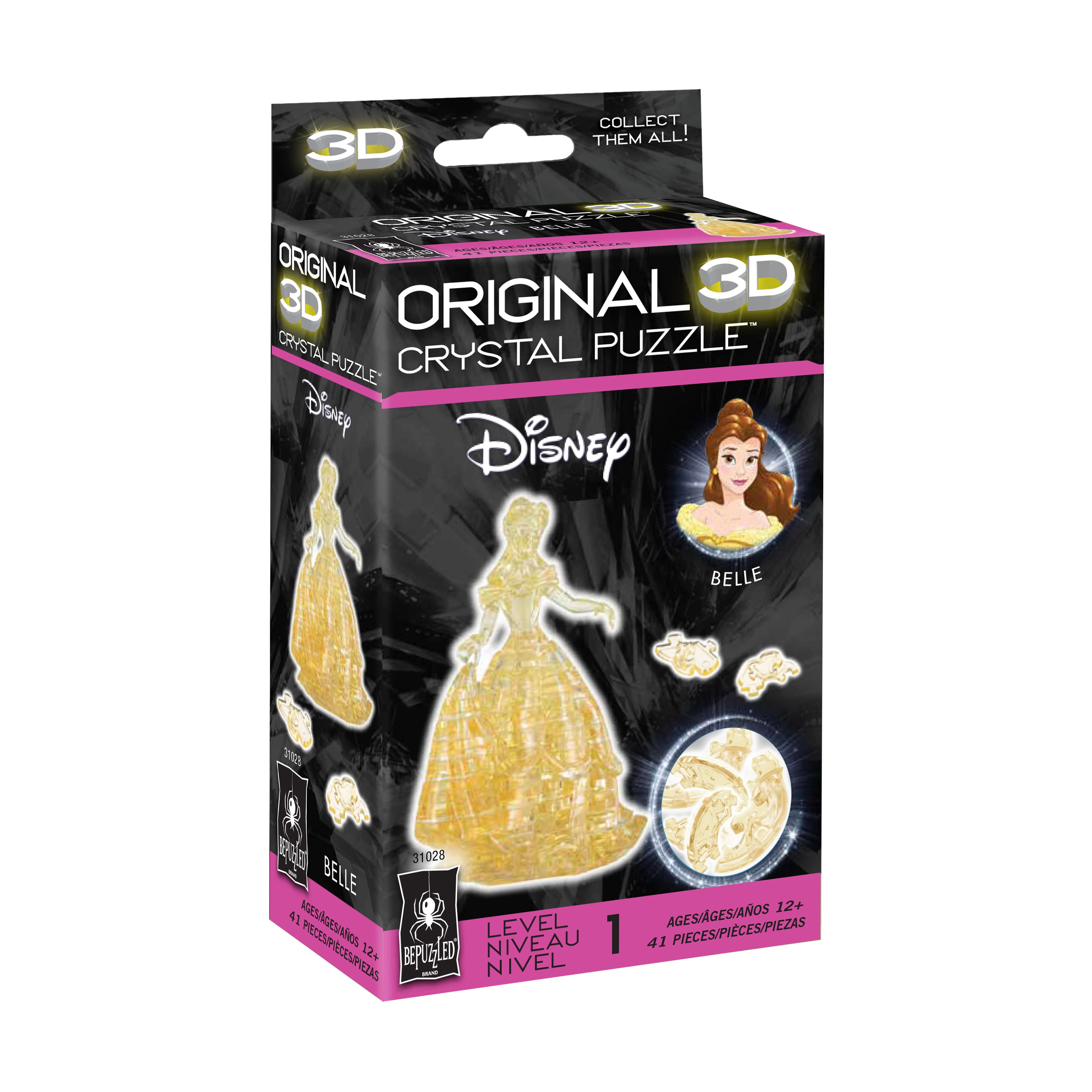 Original 3D Crystal Puzzle&#x2122; Disney Belle 41 Piece Puzzle