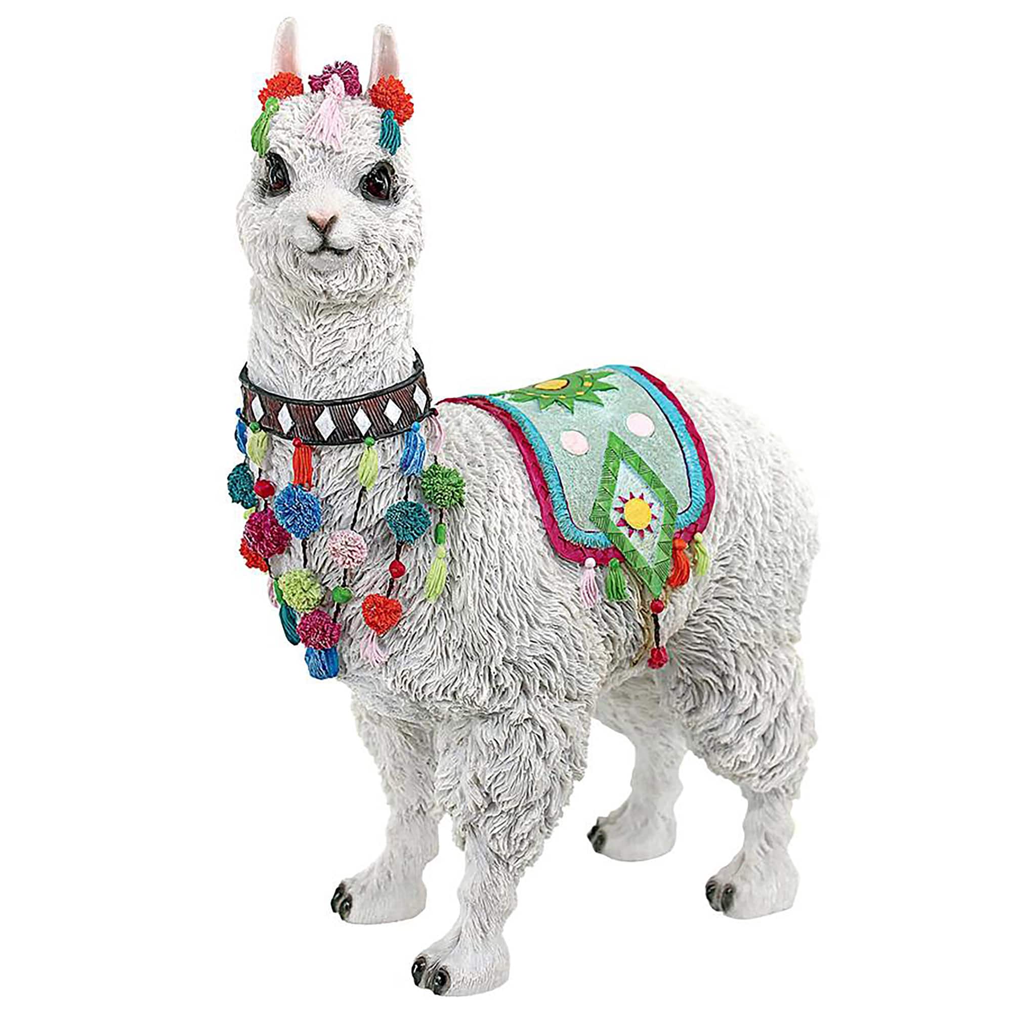 Design Toscano 14&#x22; Andes Alpaca of Rainbow Mountain Statue