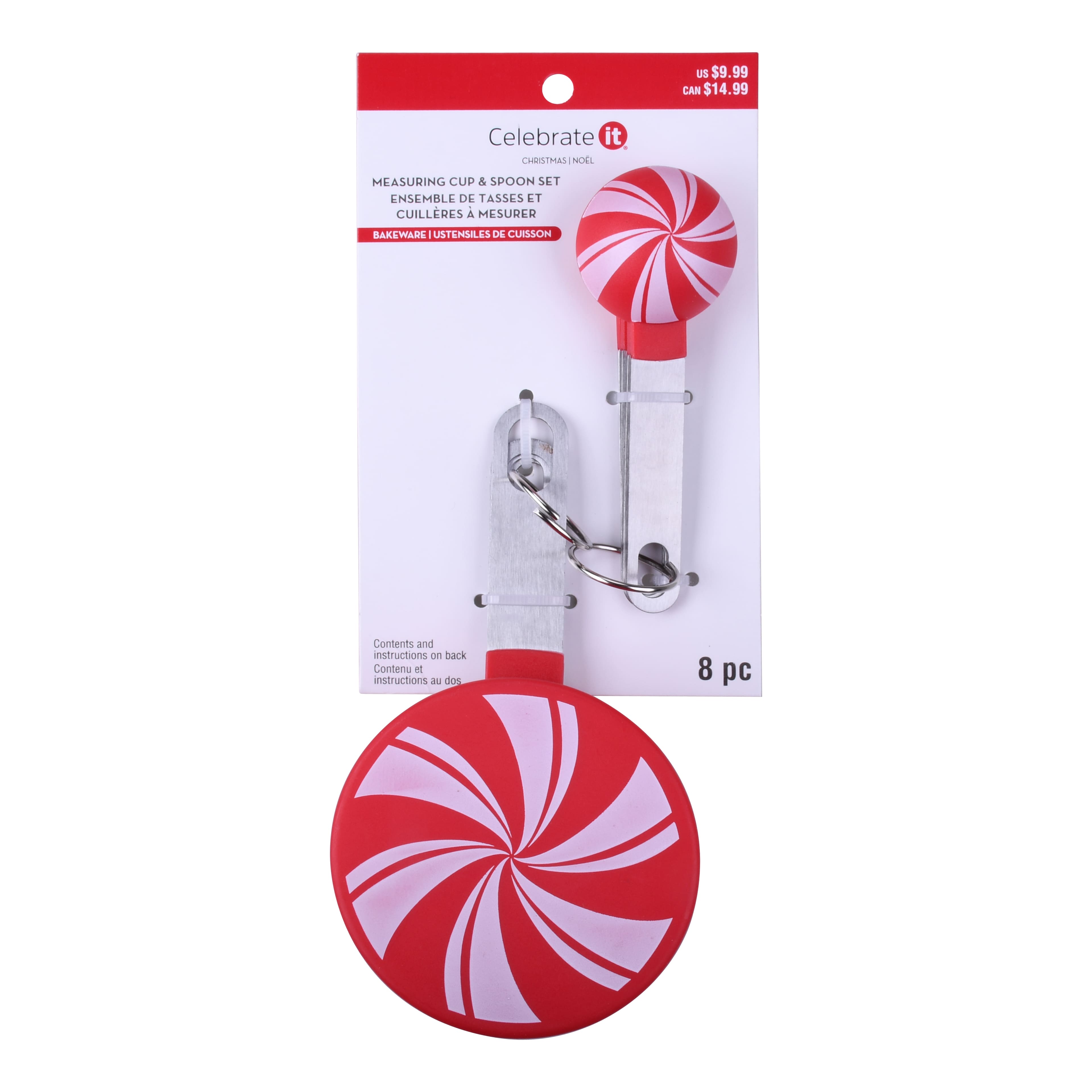 Peppermint Swirl Measuring Cup &#x26; Spoon Set by Celebrate It&#xAE;