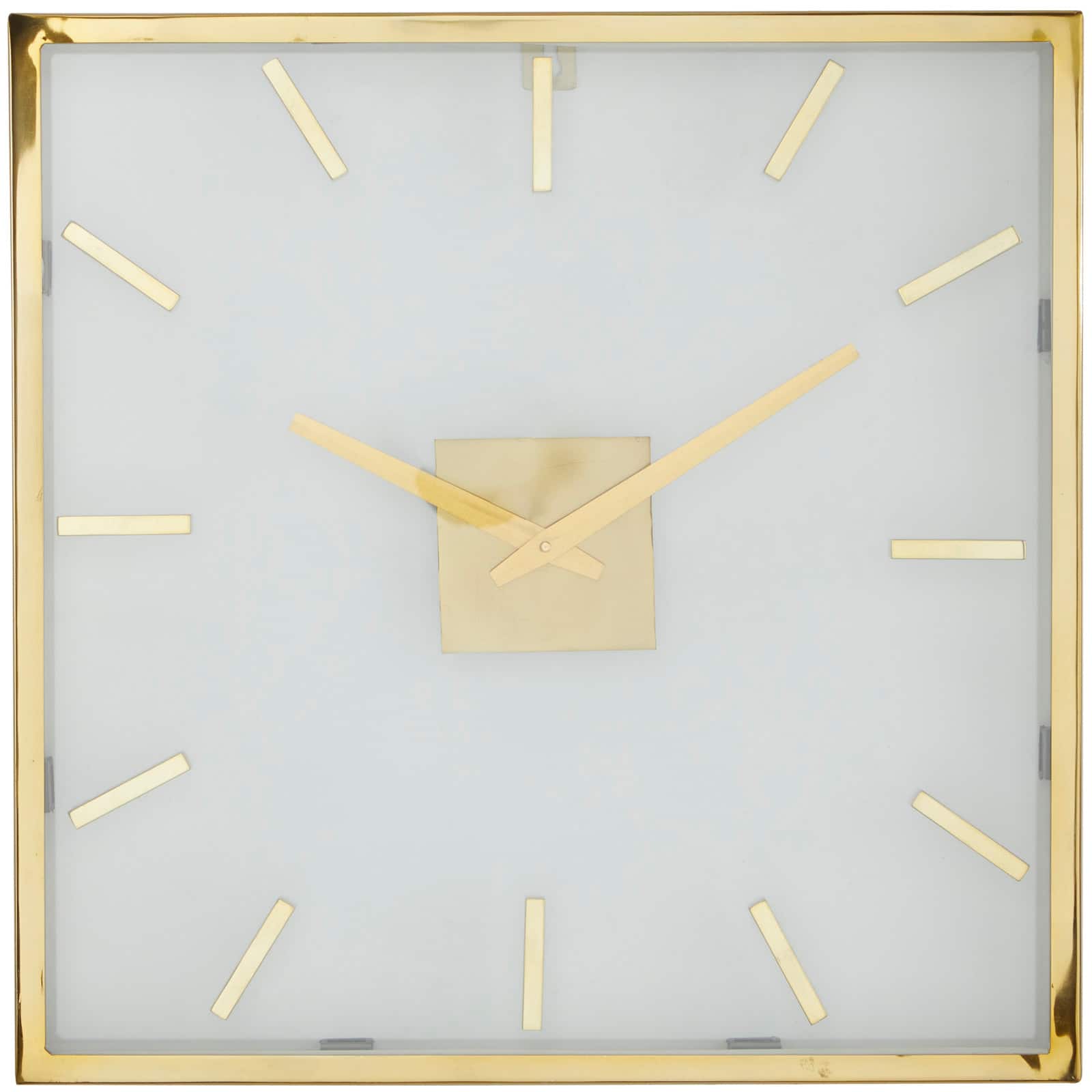 20" Gold Stainless Steel Wall Clock with Clear Face