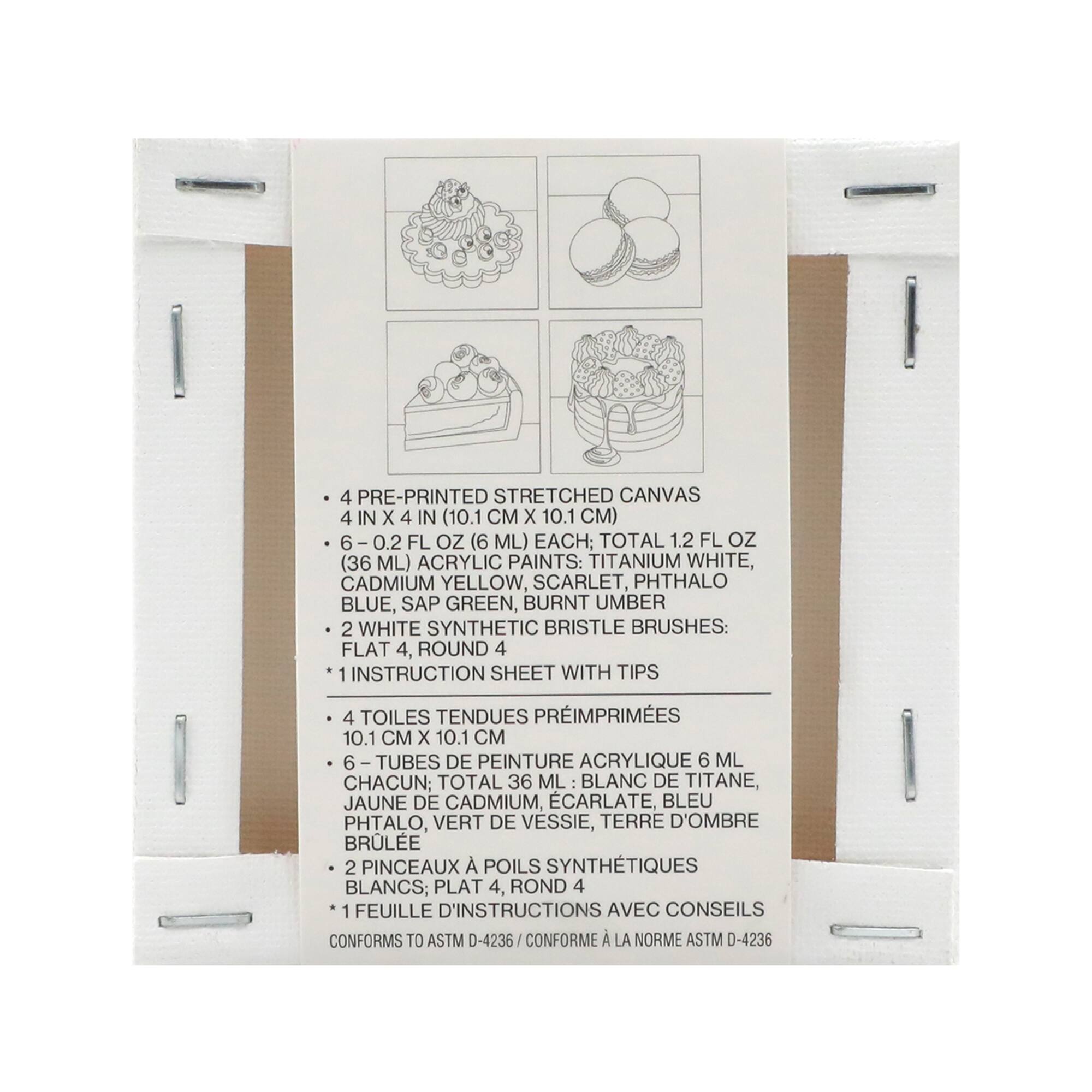 4" x 4" Sweets Canvas Painting Kit by Craft Smart®