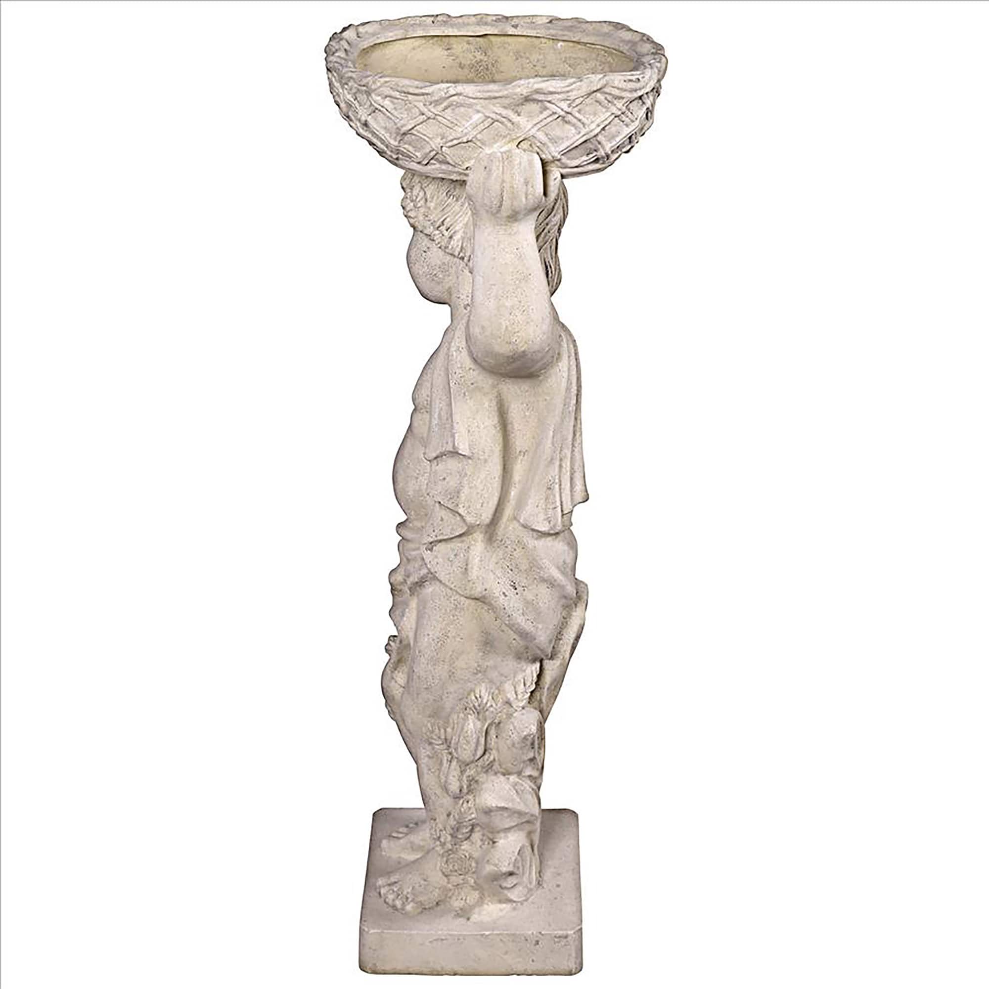 Design Toscano 41&#x22; Bacchus Right Young Bacchus with Basket Planter Garden Statue