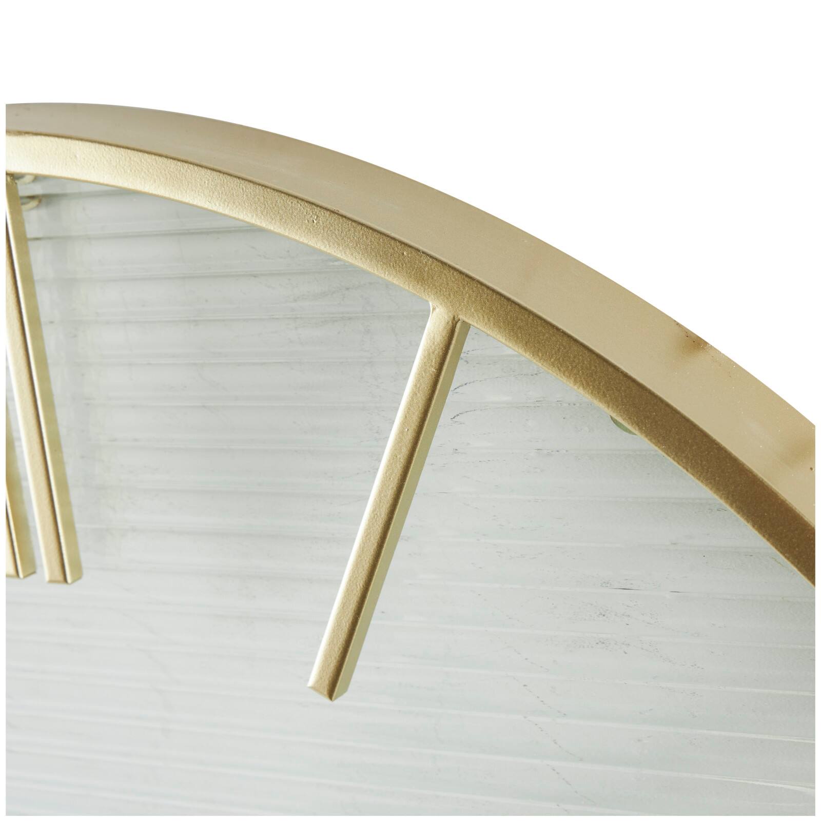 28" Gold Metal Wall Clock with Clear Glass Face