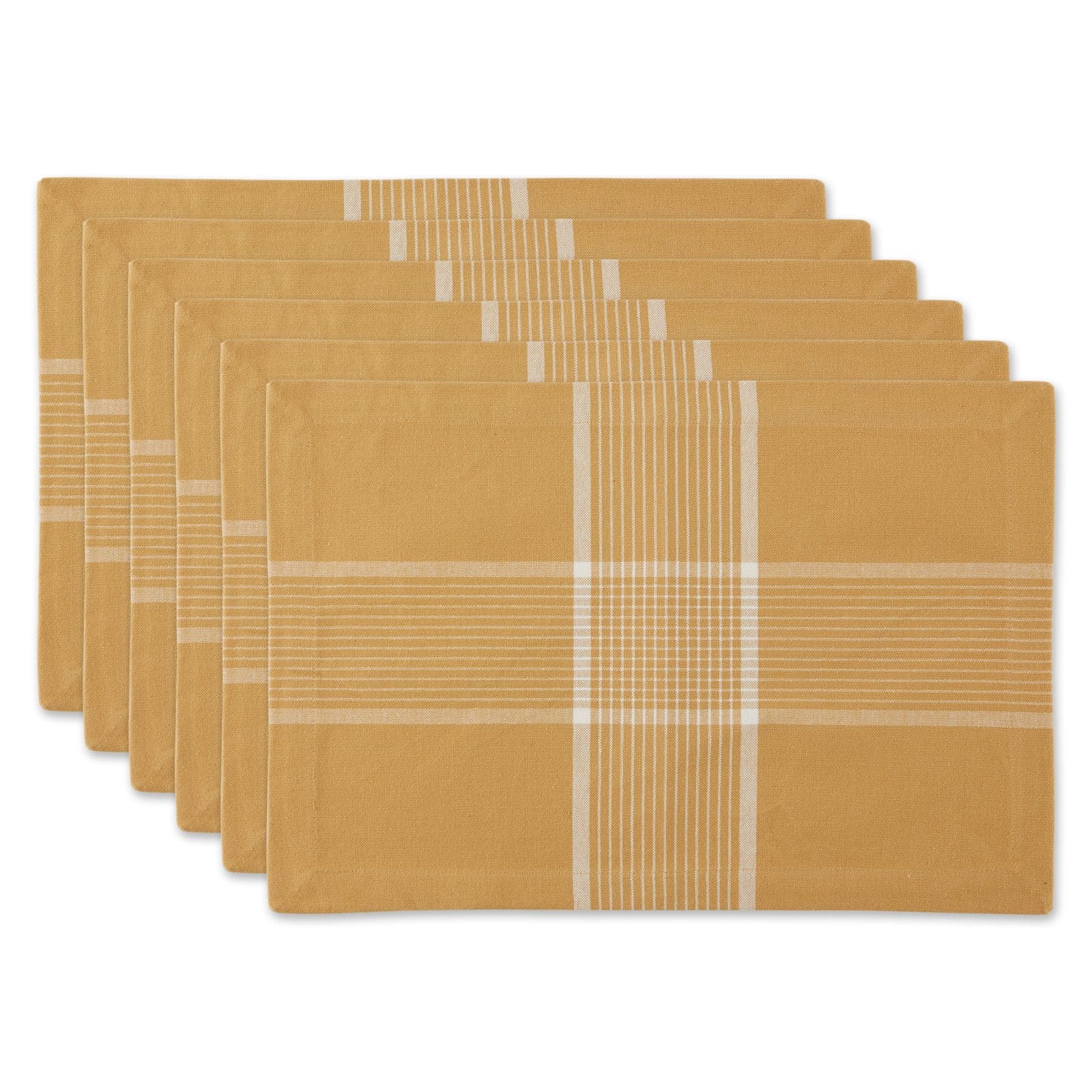 DII® Fiesta Curry Check Placemats, 6ct.