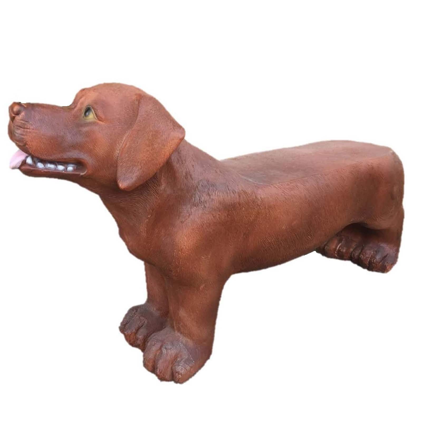 Santa's Workshop 32" Chocolate Labrador Bench